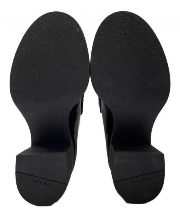 中古・古着通販】PRADA (プラダ) トライアングルロゴヒールローファー