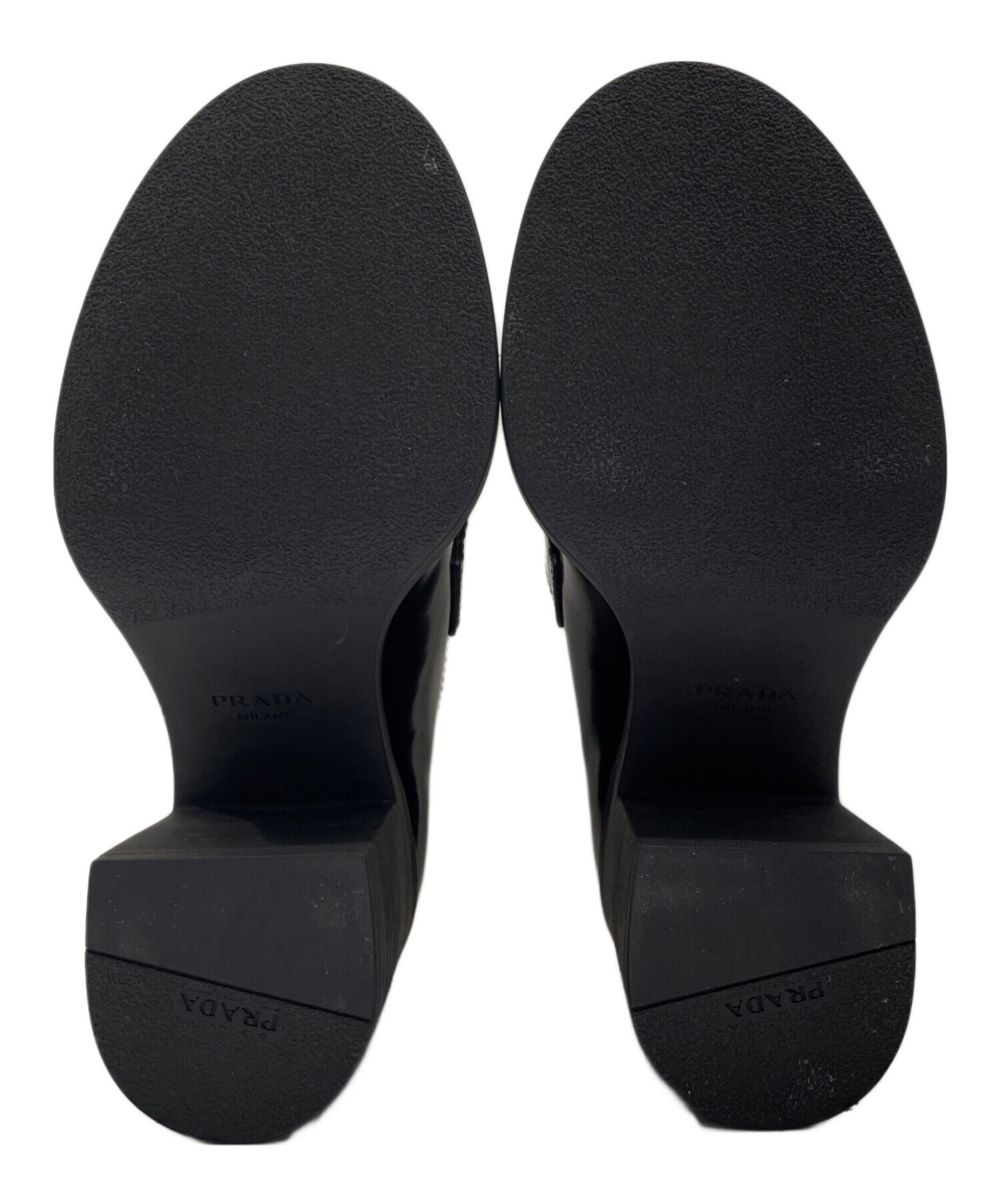 中古・古着通販】PRADA (プラダ) トライアングルロゴヒールローファー 
