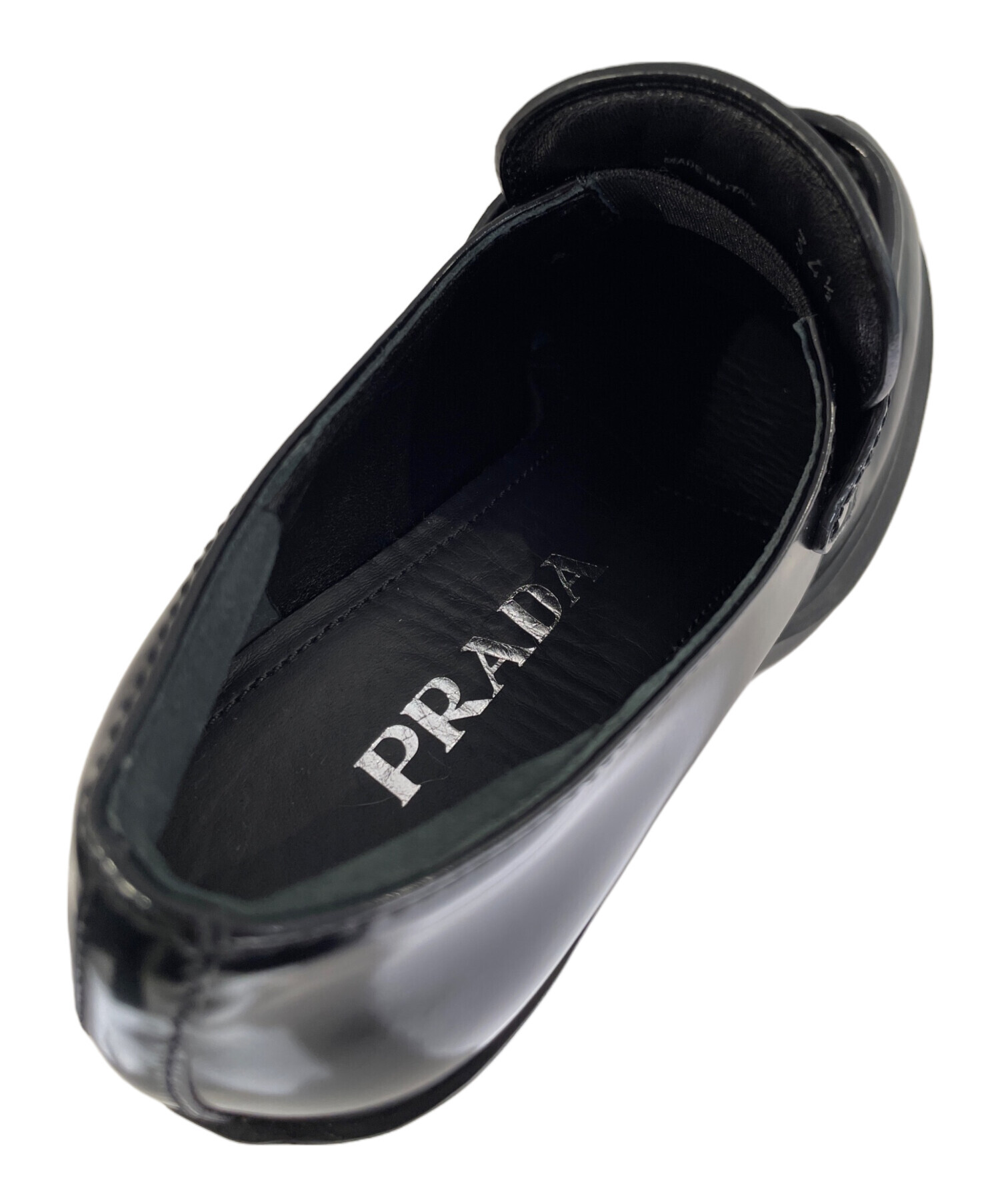 中古・古着通販】PRADA (プラダ) トライアングルロゴヒールローファー