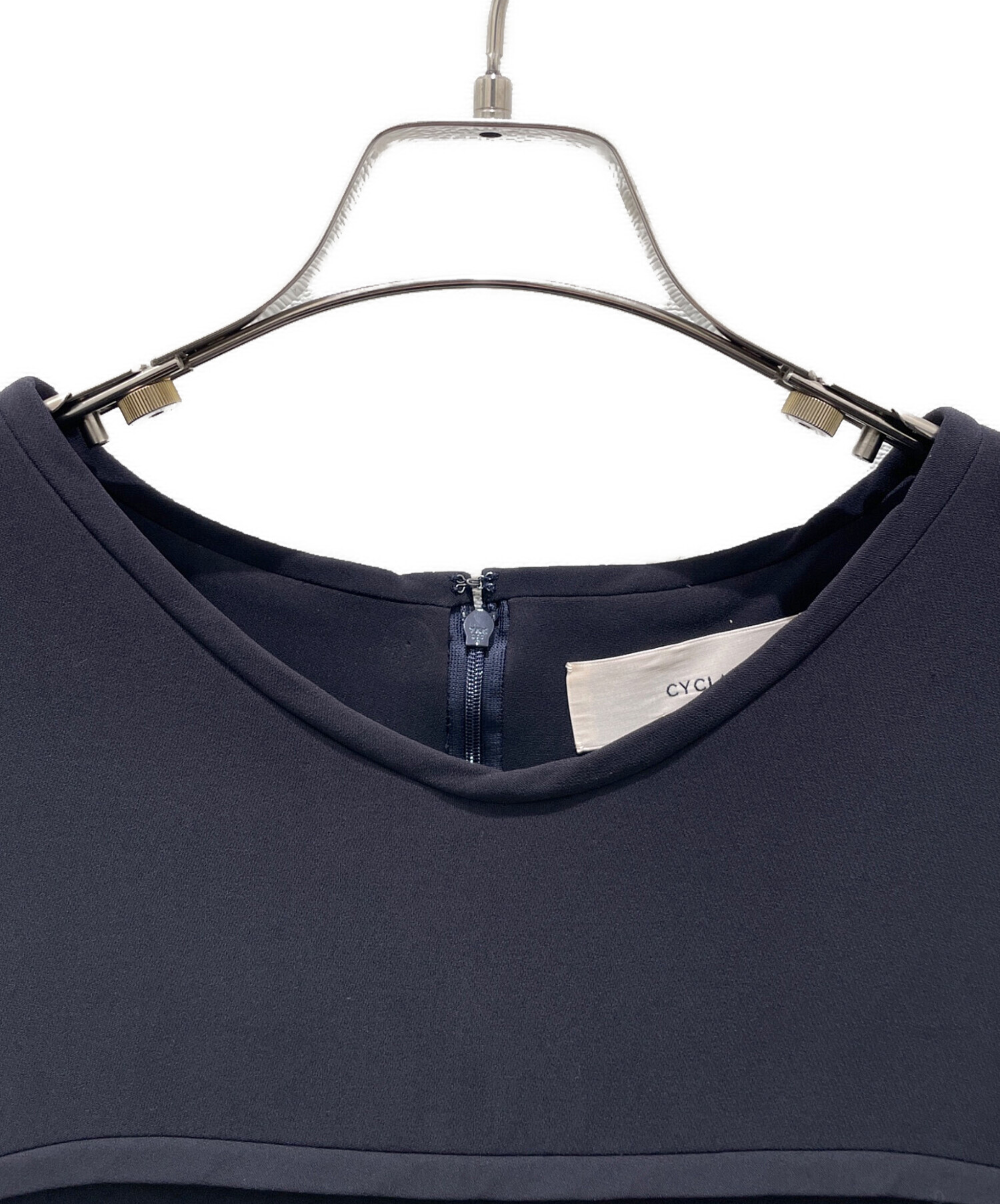 中古・古着通販】CYCLAS (シクラス) 長袖ロングワンピース ネイビー