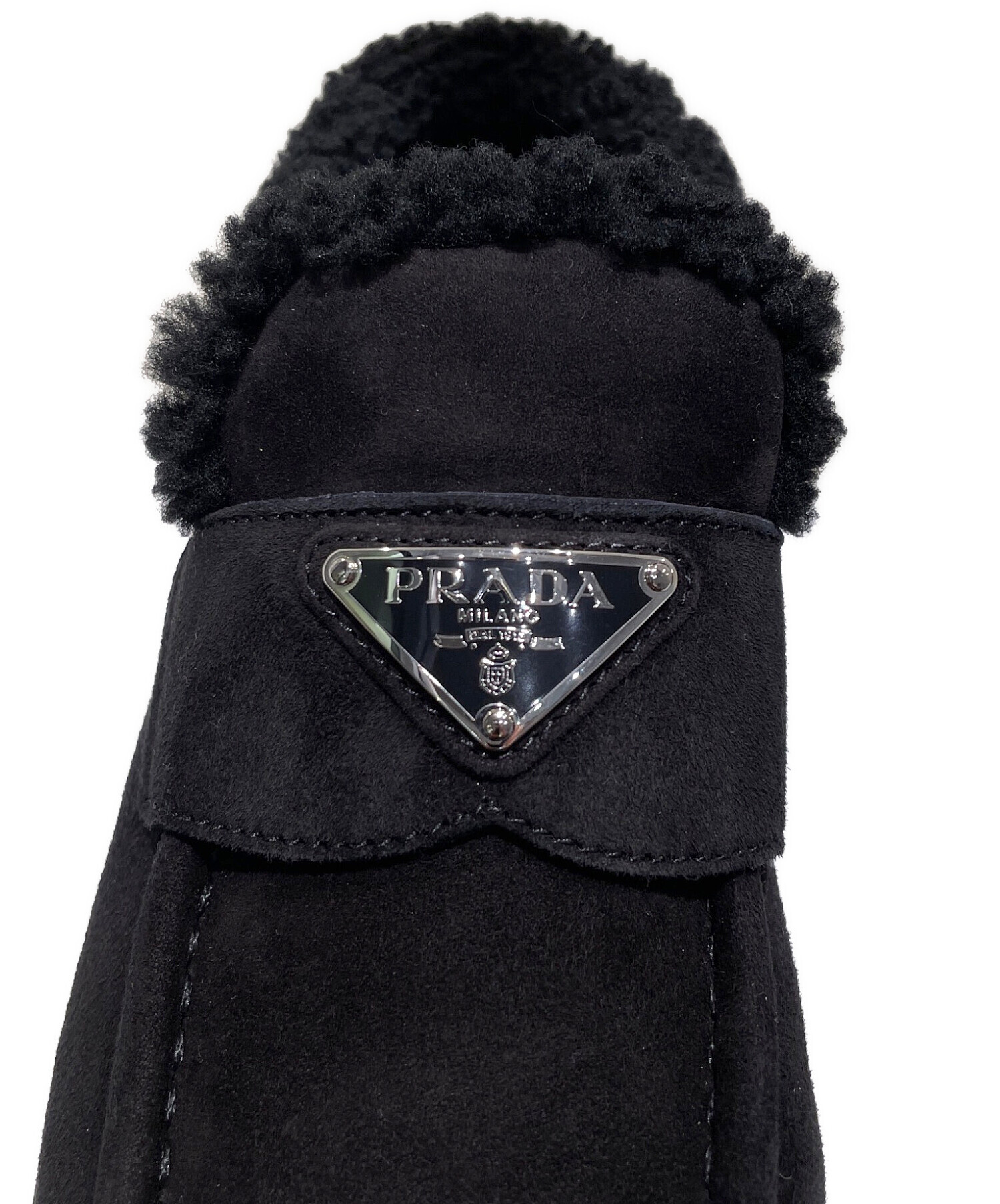 中古・古着通販】PRADA (プラダ) トライアングルロゴムートンシューズ