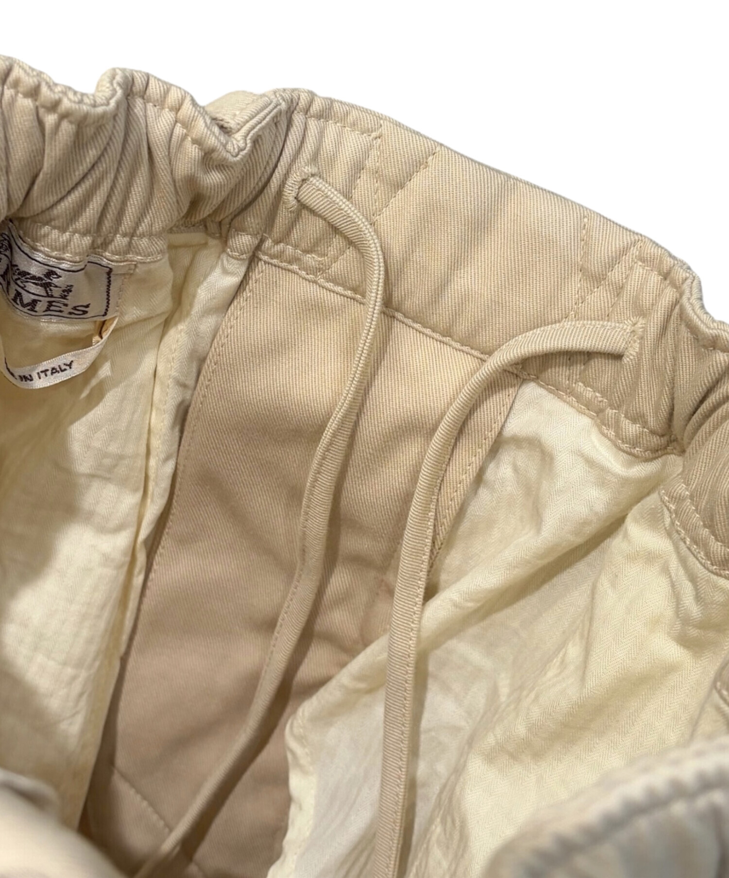 中古・古着通販】HERMES (エルメス) イージータックパンツ ベージュ