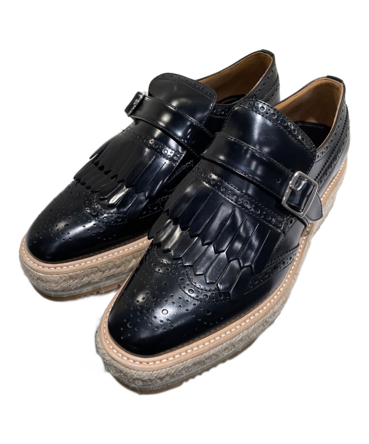 中古・古着通販】PRADA (プラダ) メダリオンエスパドリーユシューズ 