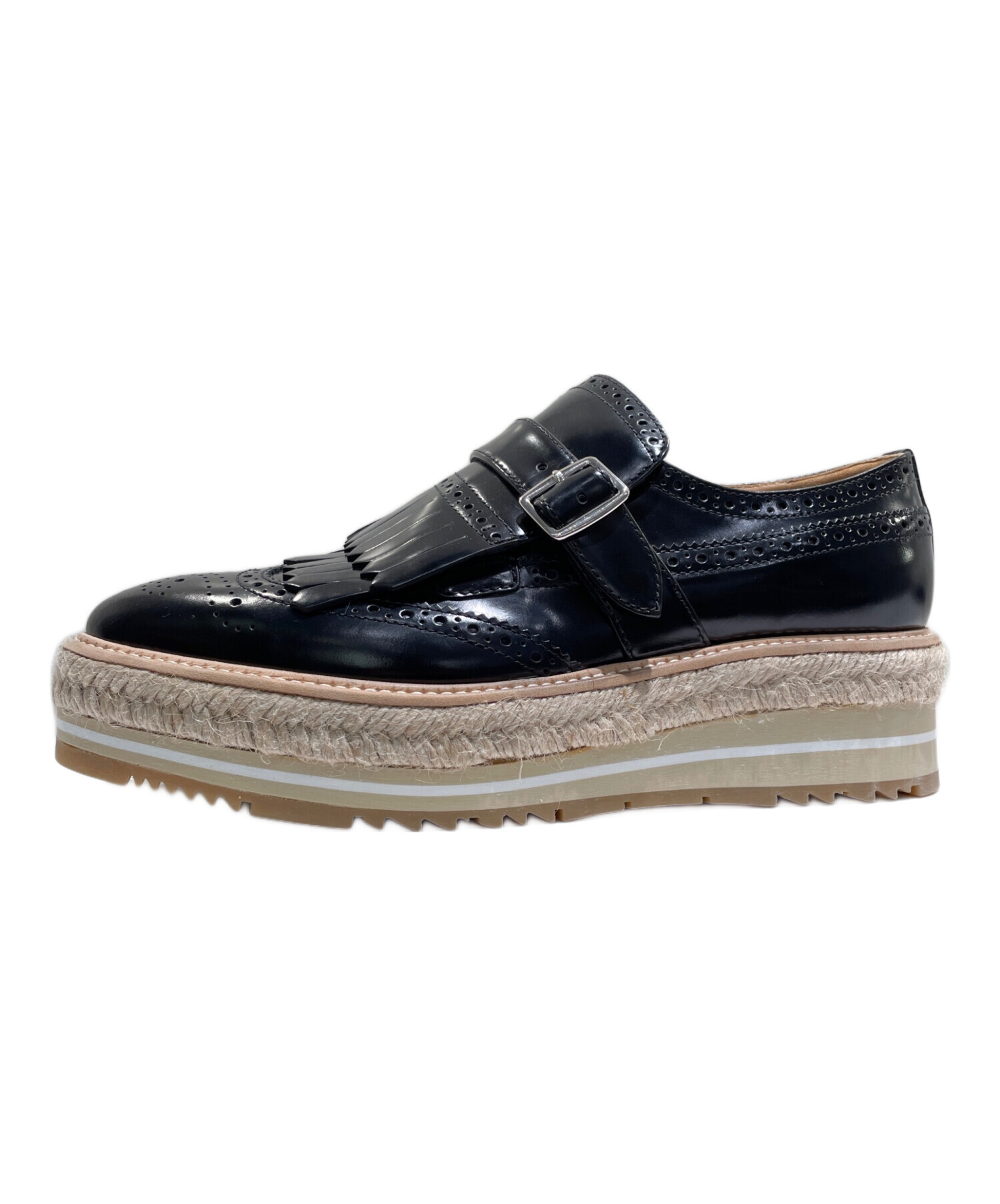 中古・古着通販】PRADA (プラダ) メダリオンエスパドリーユシューズ 