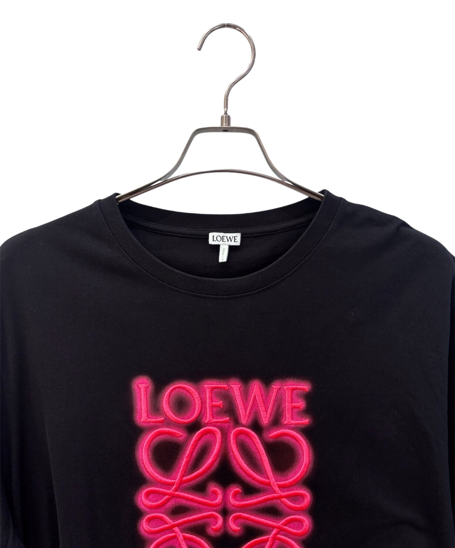 海外古着　LOEWE　ロエベ　刺繍　Tシャツ　ブラック　S 中古・古着通販】LOEWE (ロエベ) 刺繍ロプリントtシャツ ブラック