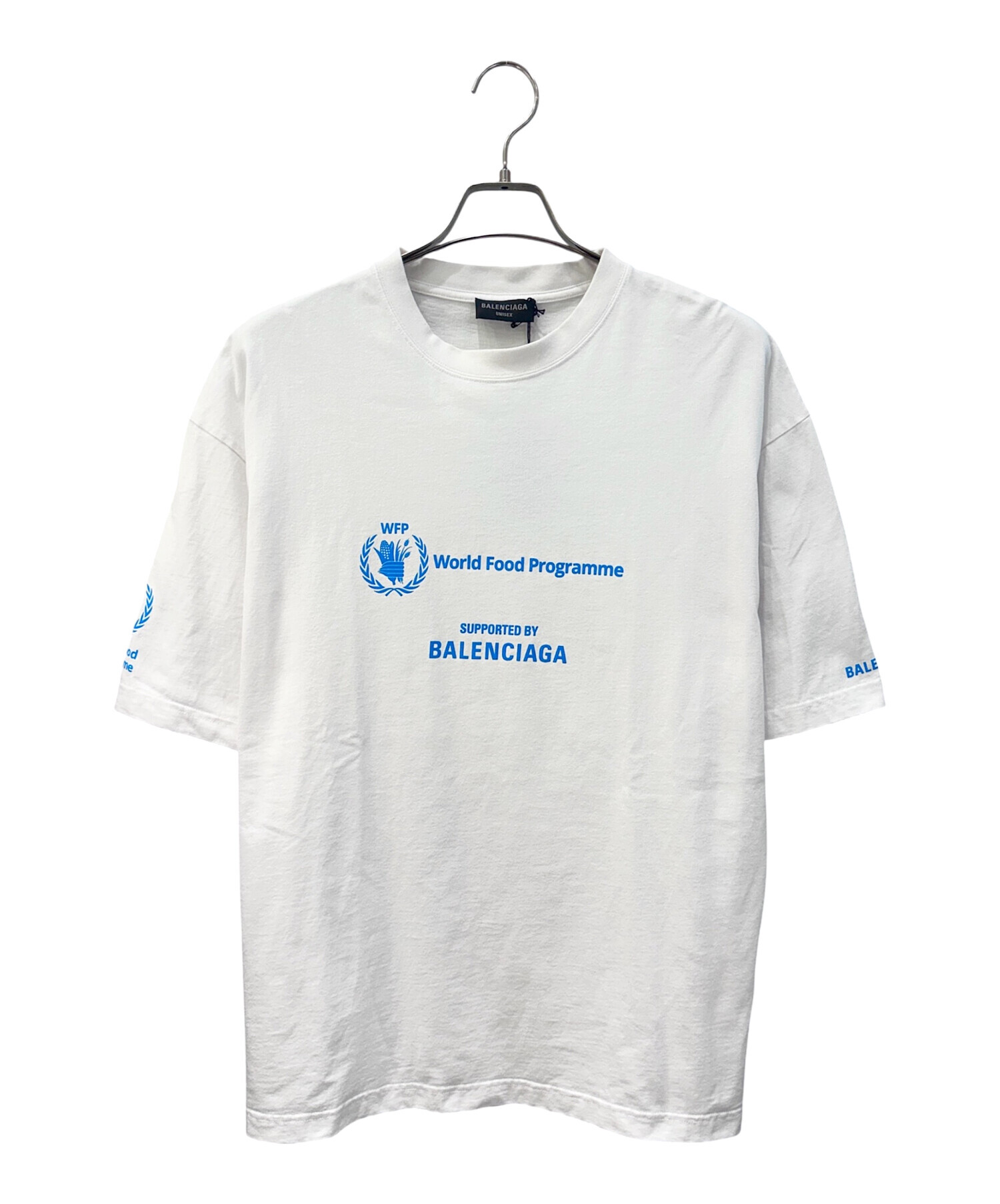 正規品・日本製 BALENCIAGA ロゴホワイト Tシャツ UNISEX 【公式通販】