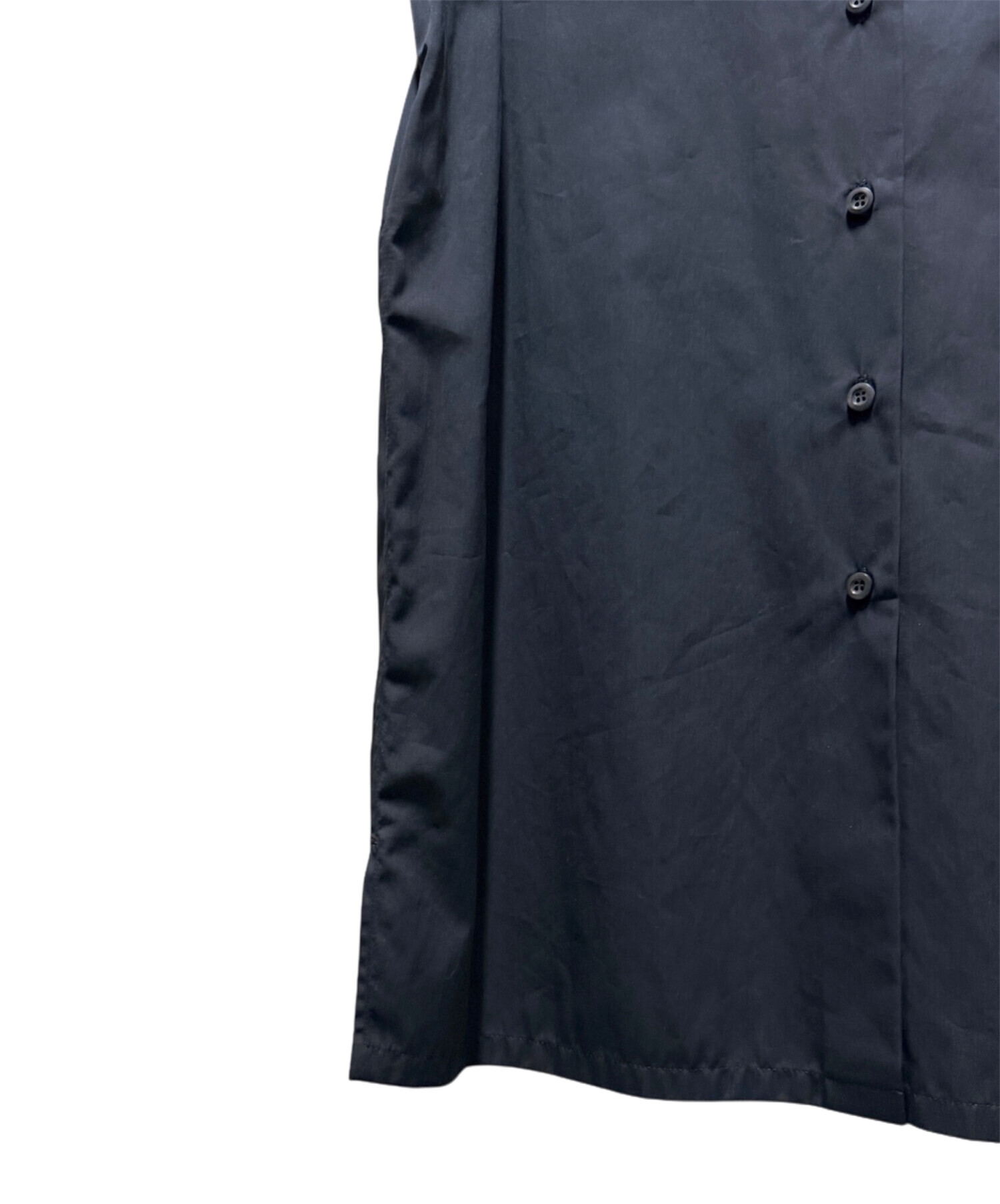 中古・古着通販】PRADA (プラダ) ロゴシャツワンピース ブラック