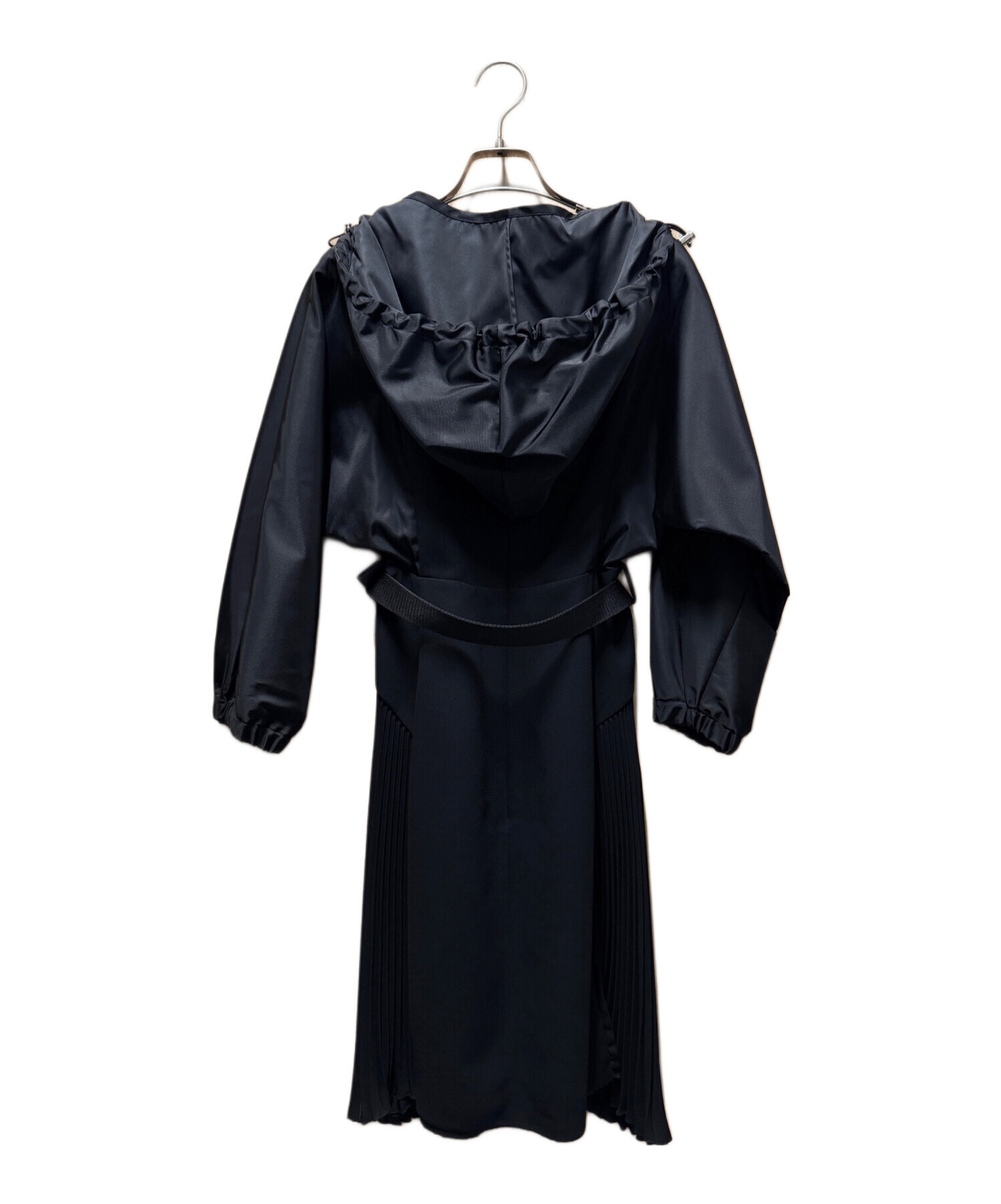 PRADA/プラダ、ワンピース、ベルト付き、ブラックフォーマル、40S 中古・古着通販】PRADA (プラダ) ベルテッドサイドプリーツ