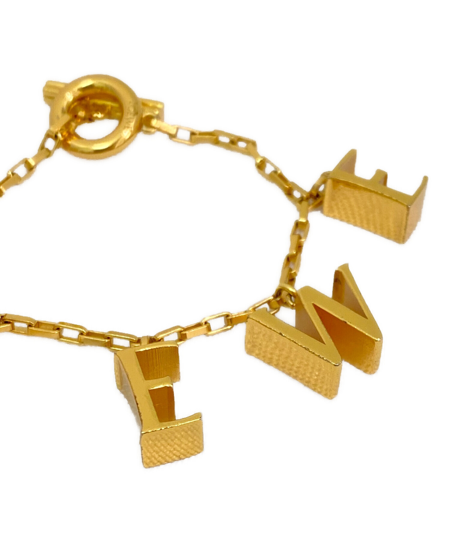 LOEWE ビンテージブレスレッド 中古・古着通販】LOEWE (ロエベ) ロゴチャームブレスレット ゴールド