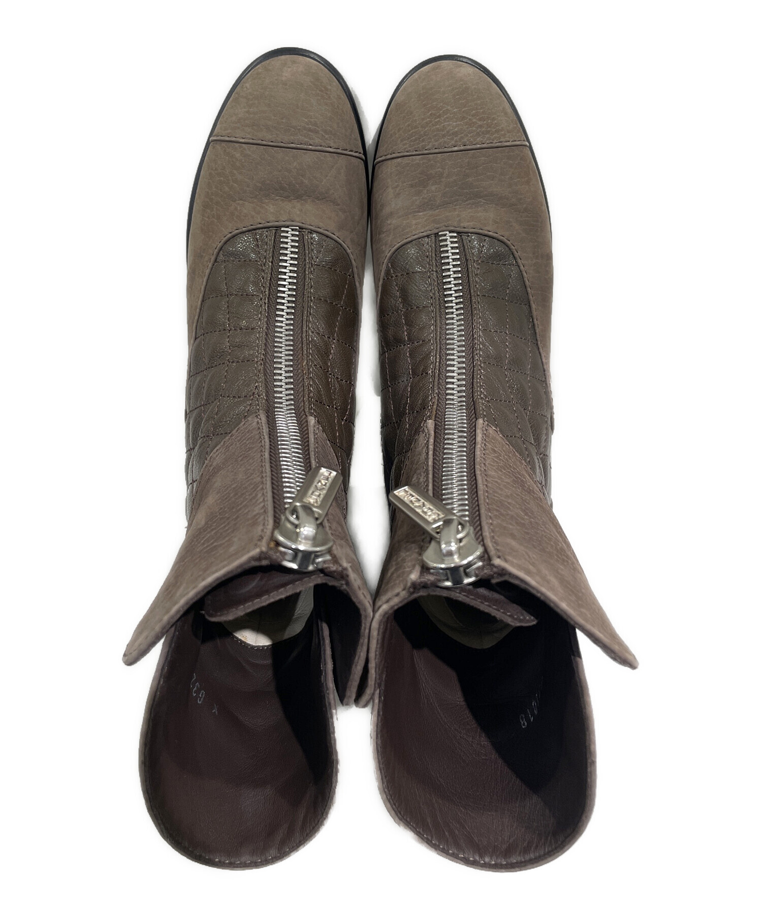 CHANEL シャネル マトラッセ　ダブルジップ ショートブーツ　43 27.5 CHANEL シャネル マトラッセ ダブルジップ ショートブーツ 43 27.5