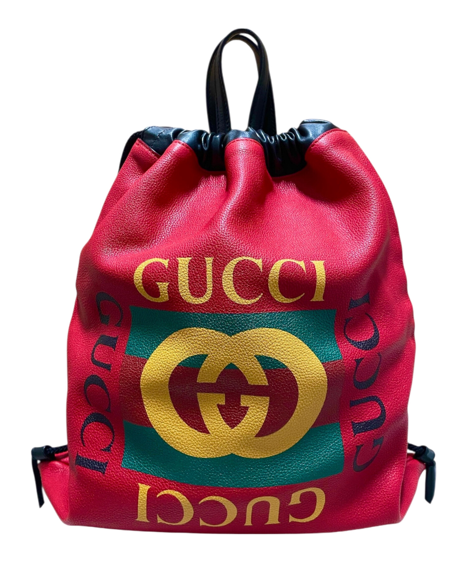 中古・古着通販】GUCCI (グッチ) ドローストリングロゴナップサック