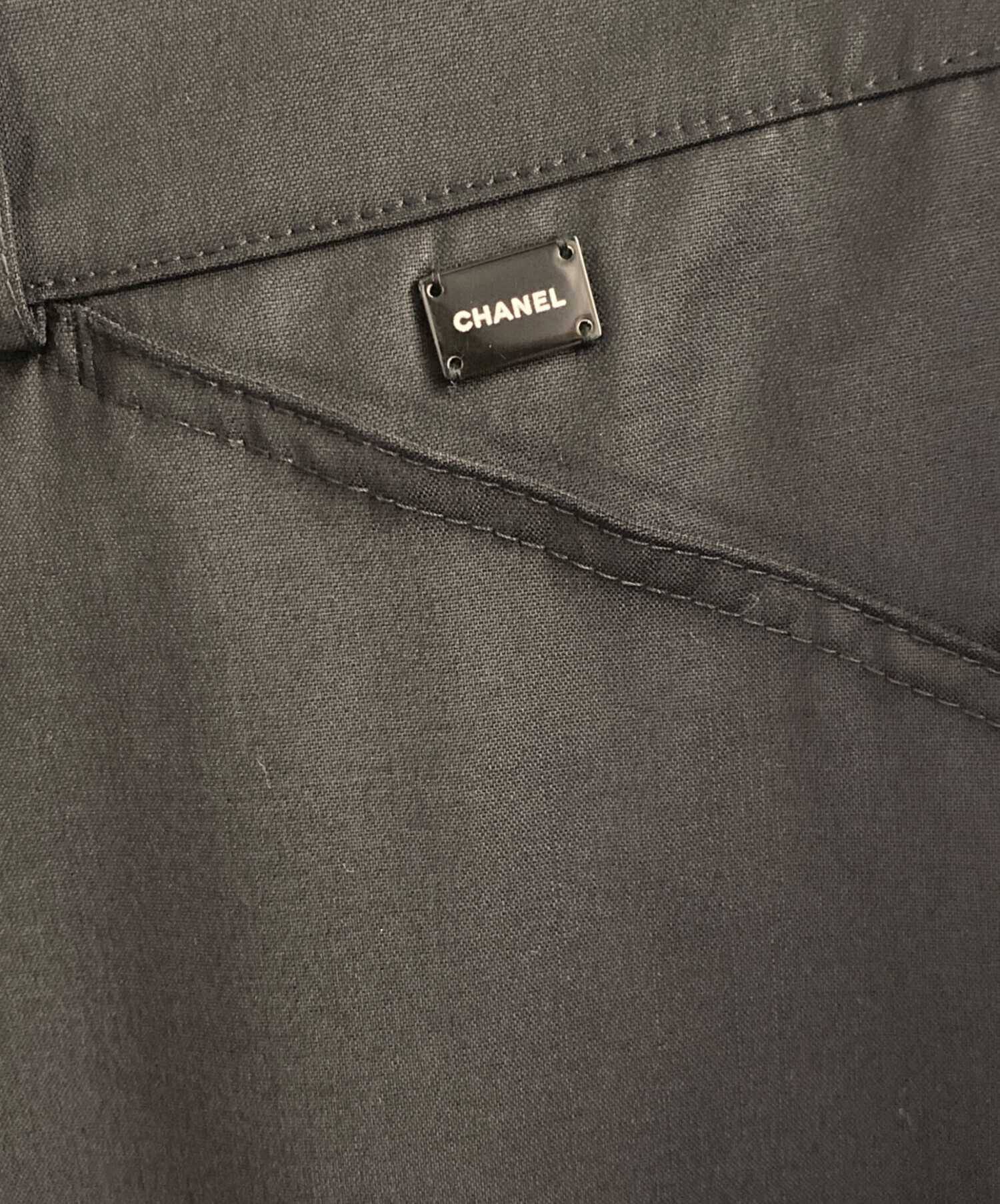 CHANELシャネル　クロップドパンツ　ウール　34 中古・古着通販】CHANEL (シャネル) ウールパンツ ブラック サイズ:34