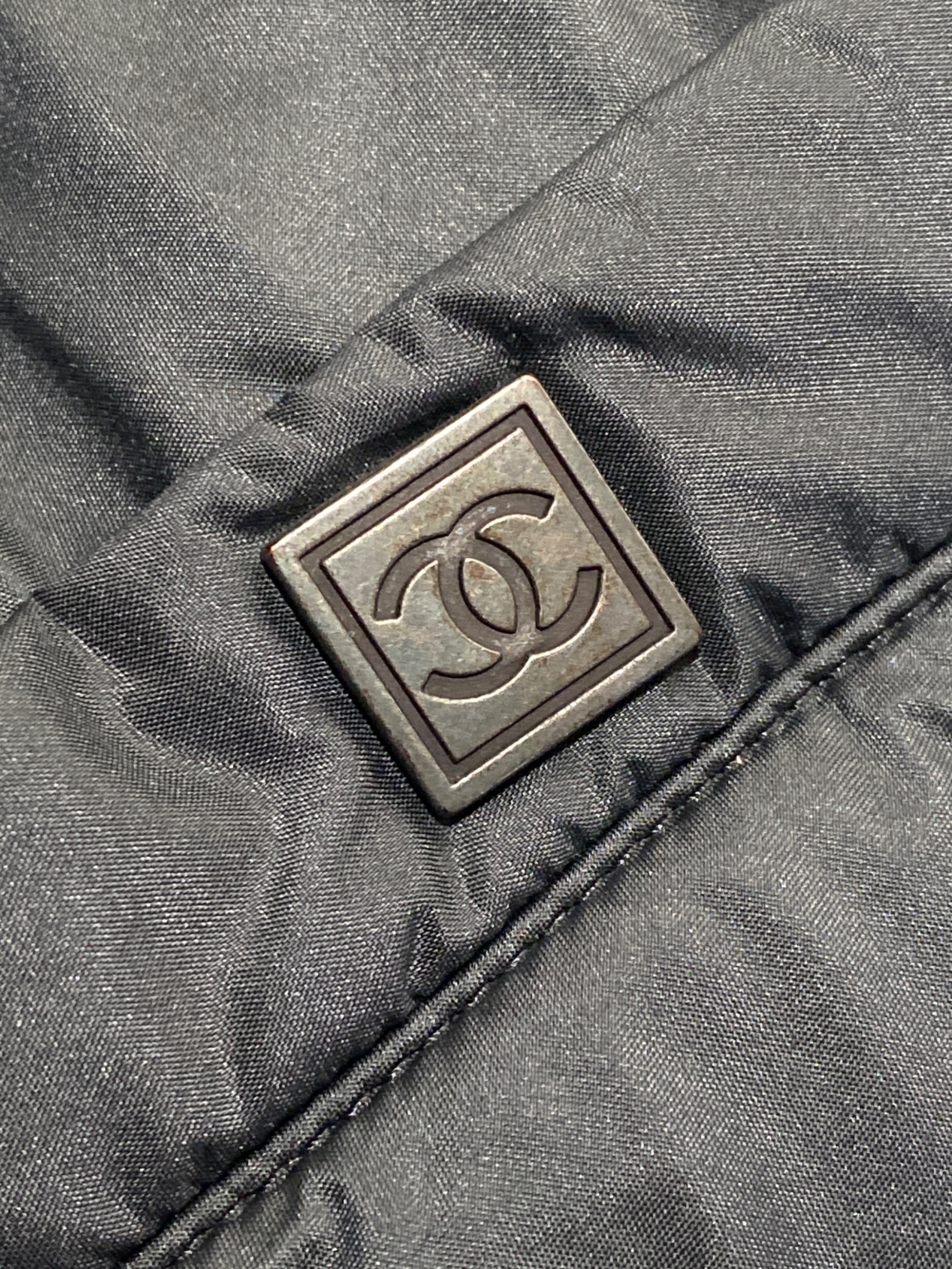 中古・古着通販】CHANEL (シャネル) 中綿ベルテッドコート ブラック