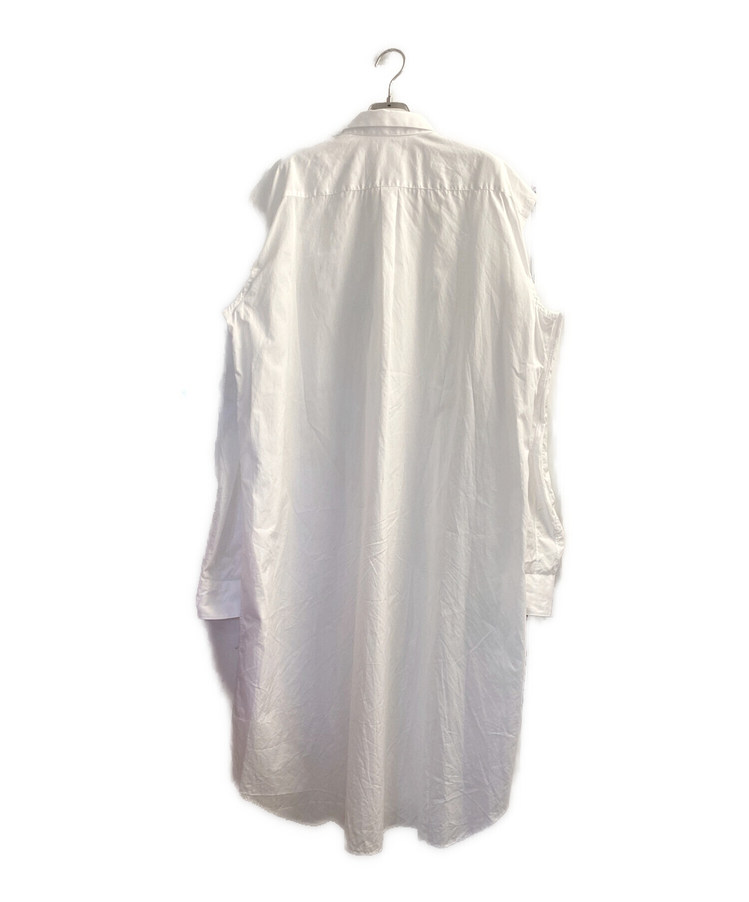 80s コムデギャルソン シャーリングワンピース 変形 archive COMME des GARCONS コムデギャルソンCOMME ウールギャバハトメデザイン