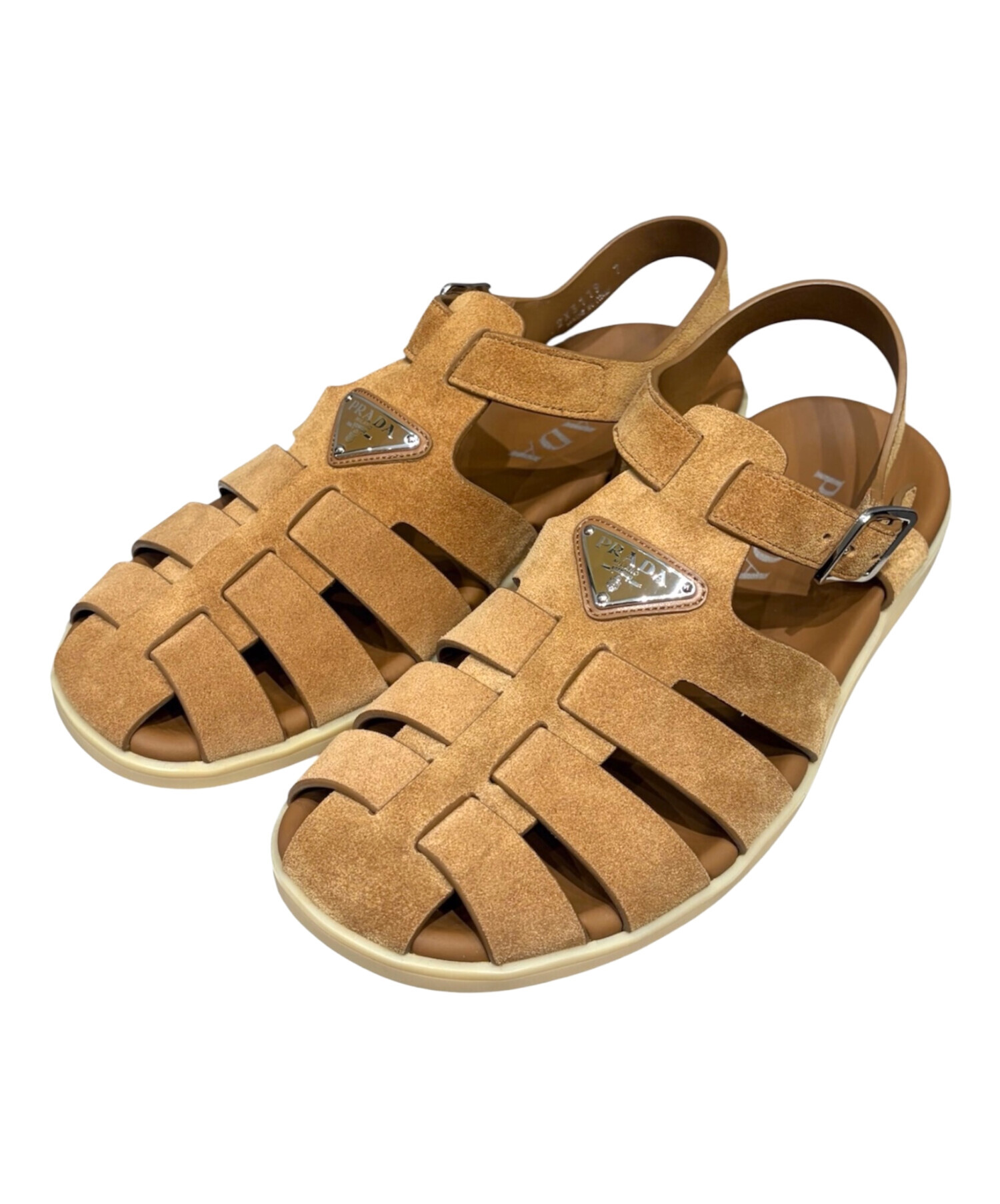 中古・古着通販】PRADA (プラダ) スエードフィッシャーマンサンダル