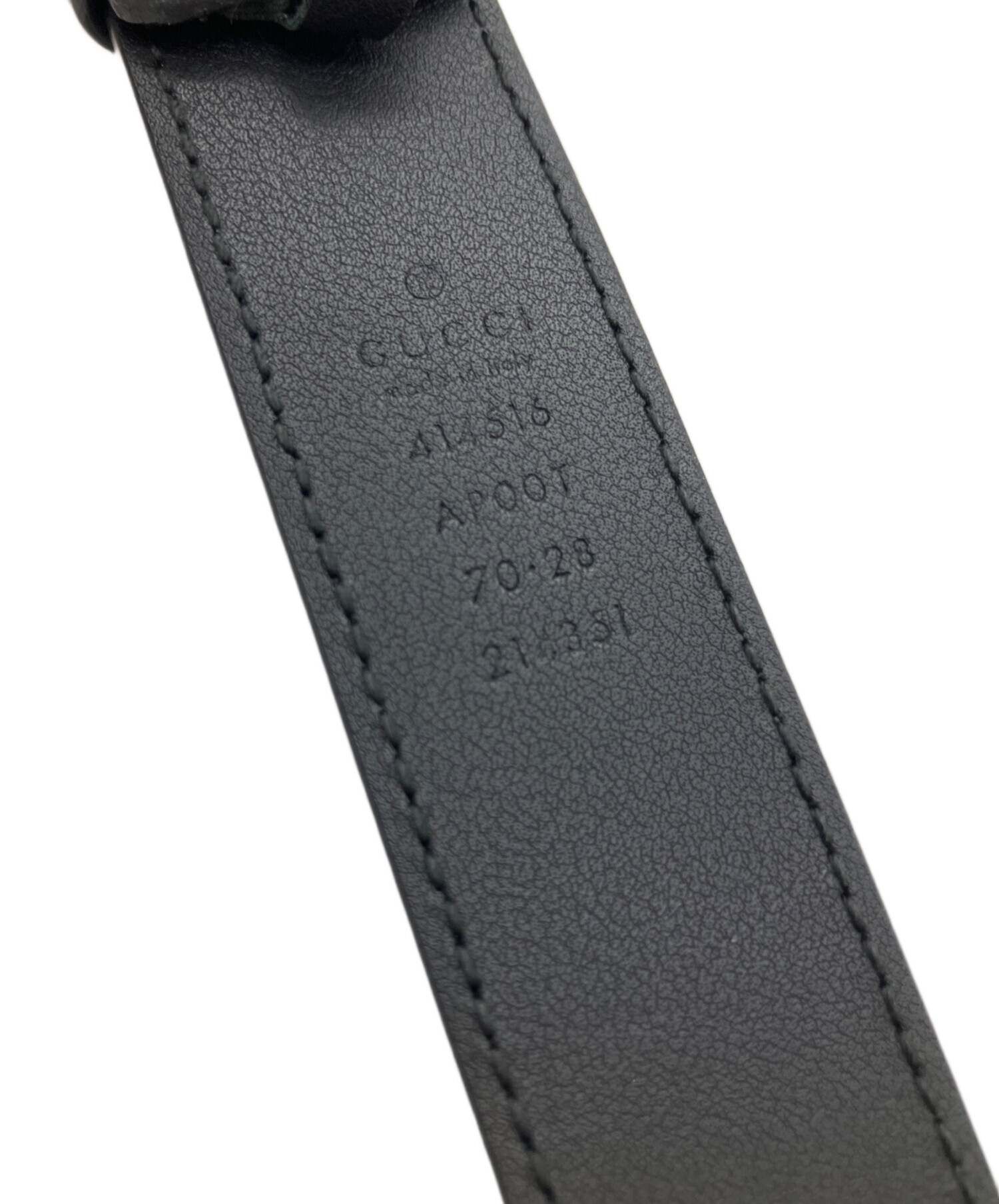 中古・古着通販】GUCCI (グッチ) ダブルG スリムベルト ブラック