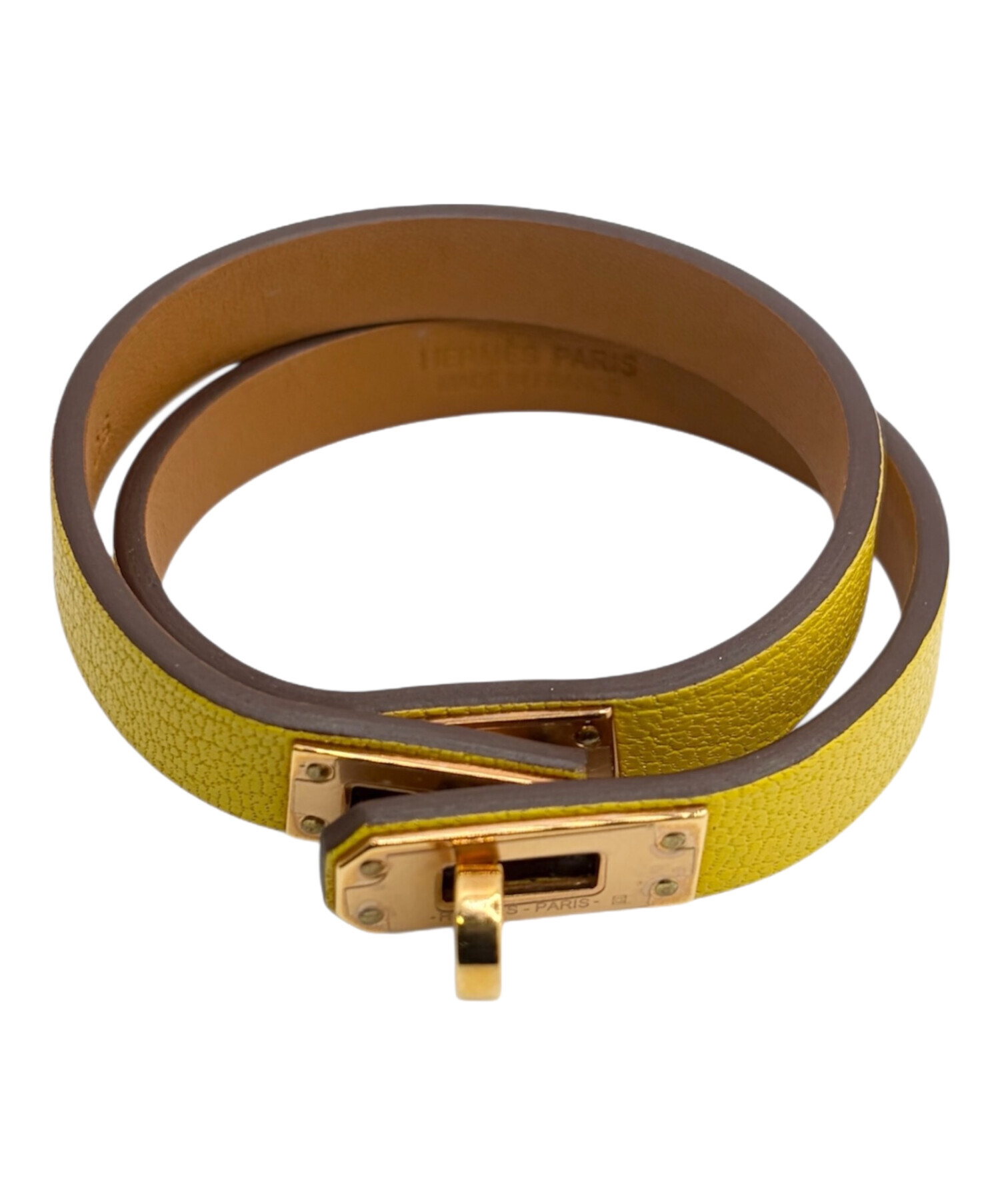 【美品】HERMES エルメス アルテミス レザー ブレスレット イエロー 箱付 中古・古着通販】HERMES (エルメス) ミニ・ケリー ドゥブルトゥール