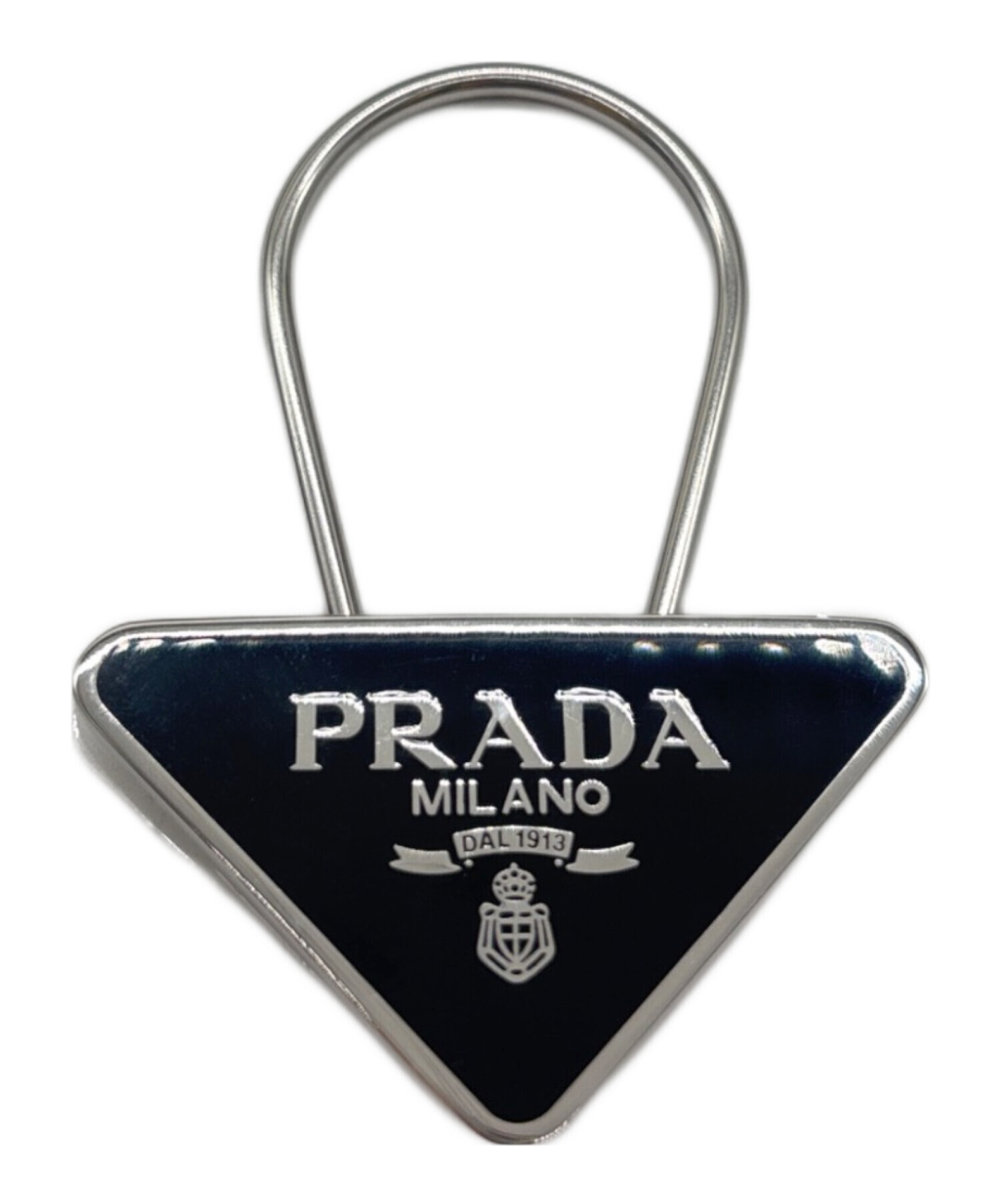 中古・古着通販】PRADA (プラダ) トライアングルロゴキーリング