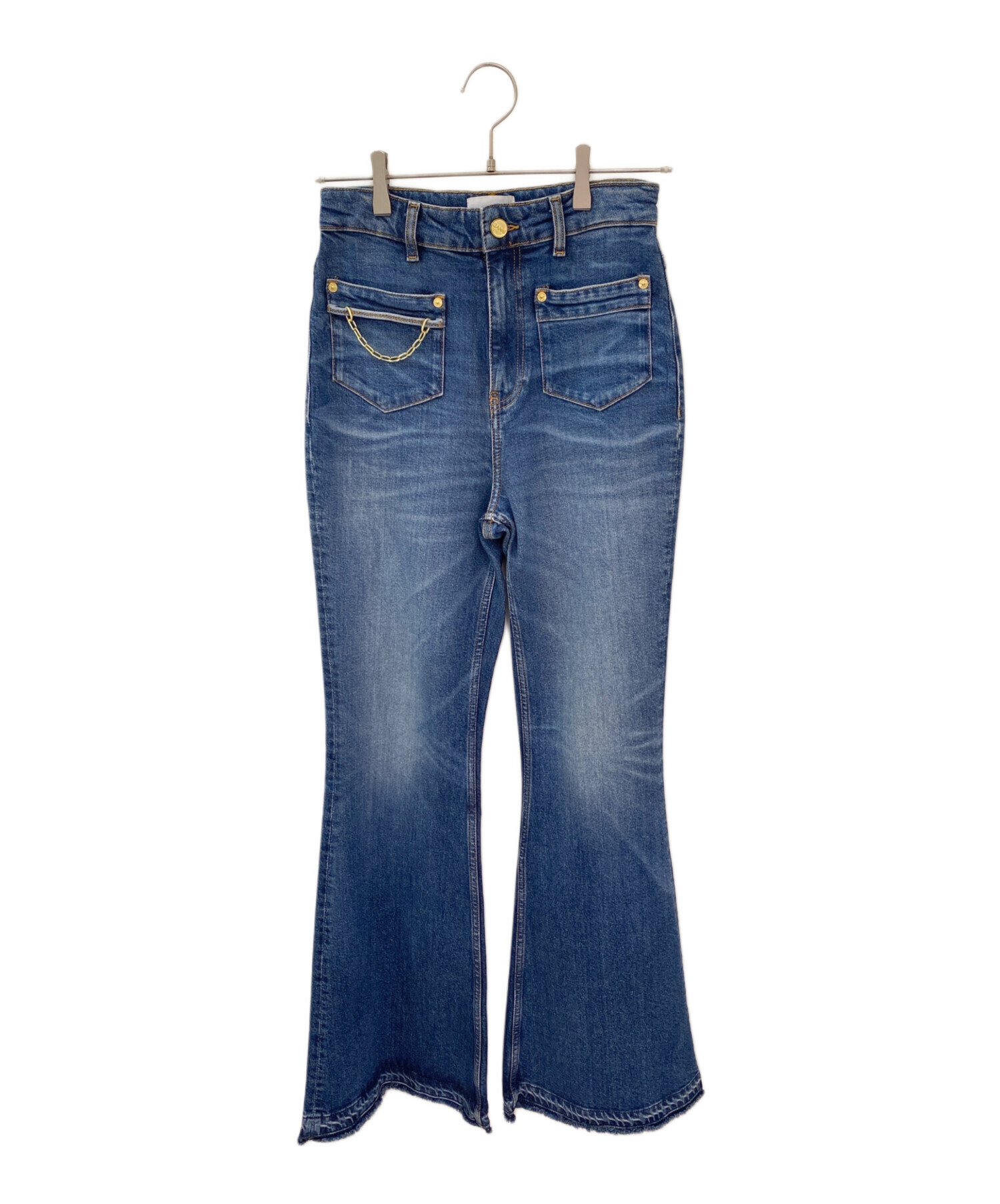 GANNI ガニープリントデニムパンツ 中古・古着通販】GANNI (ガニー) Stretch future denim サイズ:26