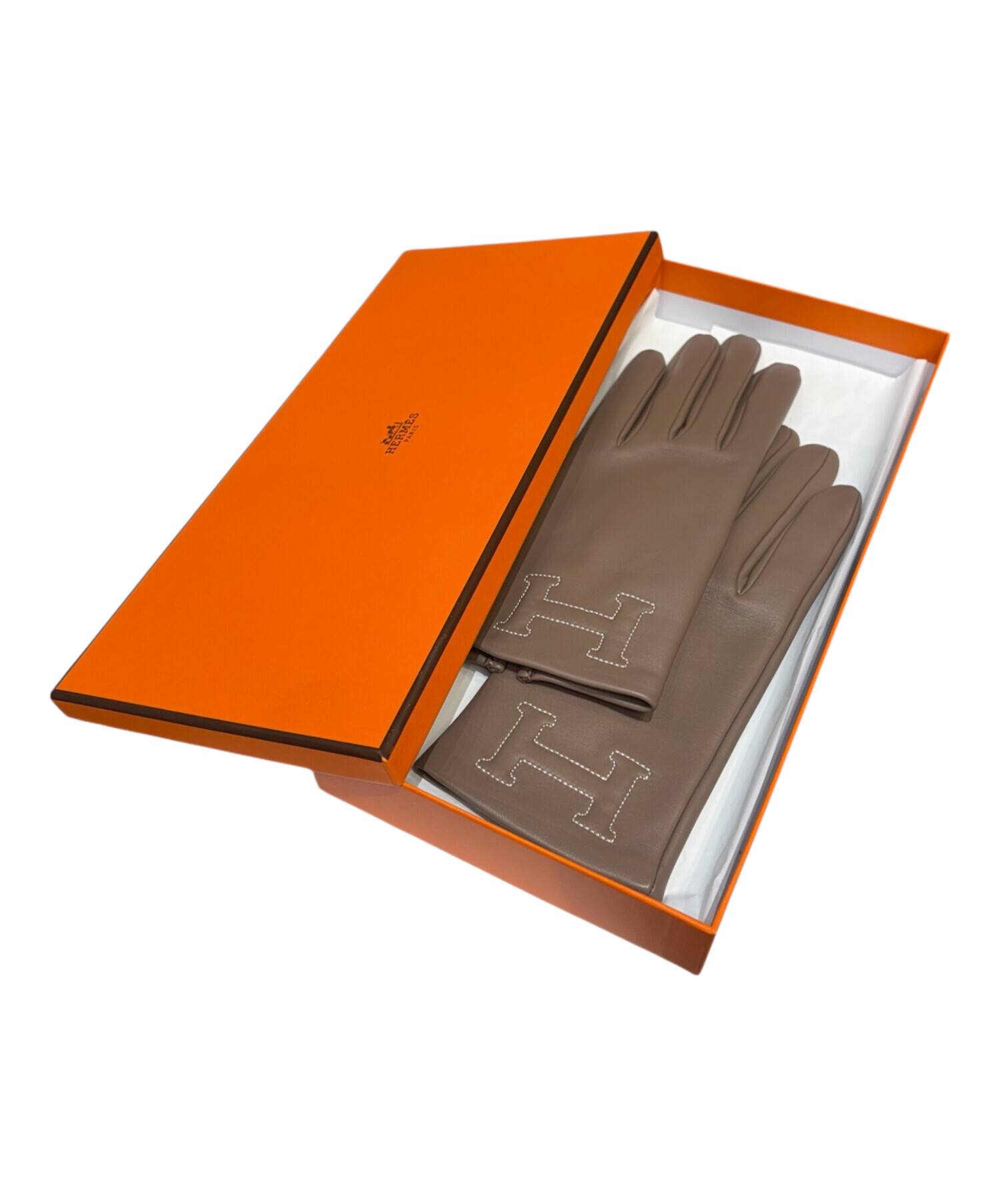 中古・古着通販】HERMES (エルメス) 手袋 《バスティーユ》 エトゥープ