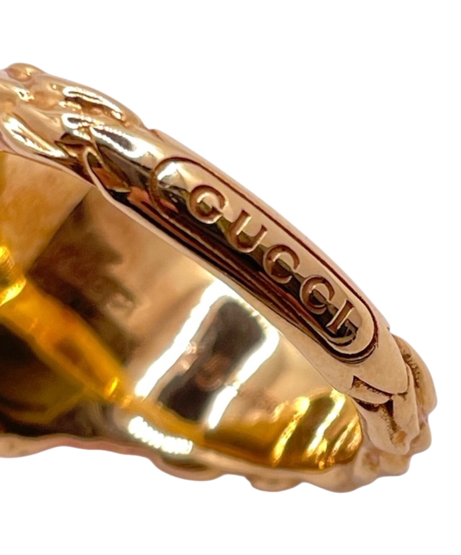 中古・古着通販】GUCCI (グッチ) ライオンヘッドリング サイズ:15号
