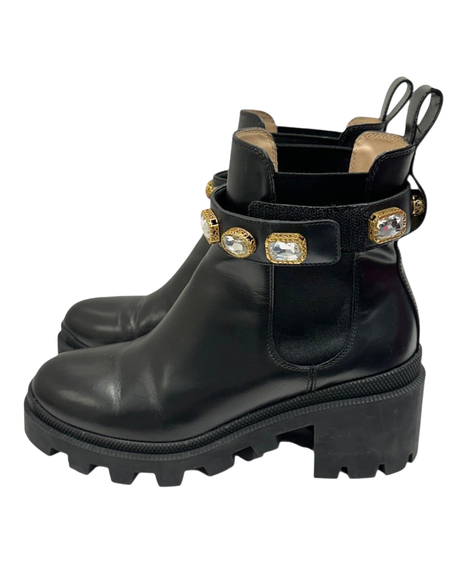 中古・古着通販】GUCCI (グッチ) Gucci Ankle Boot With Belt/GGマー