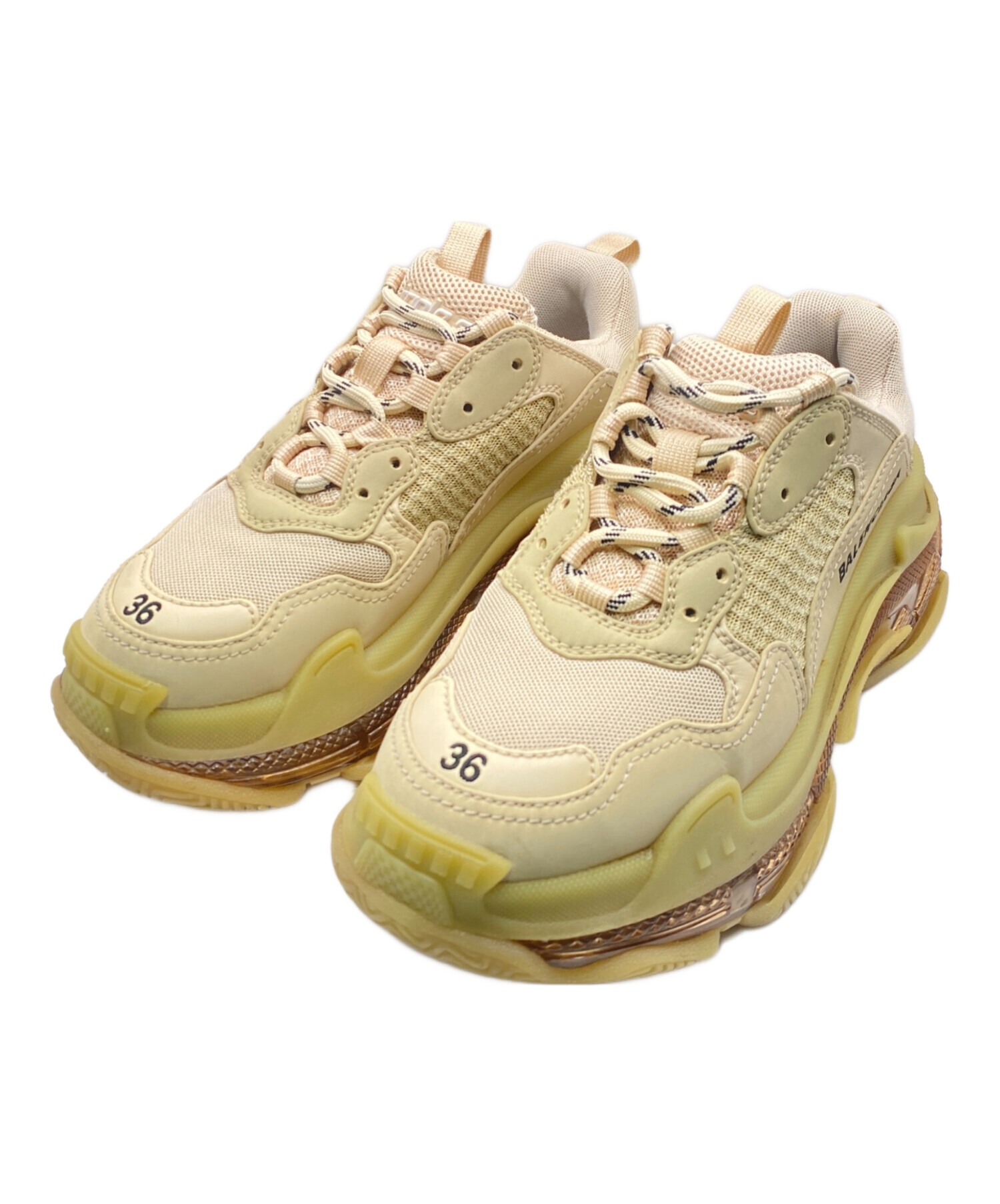 バレンシアガ　トリプルs ベージュ 中古・古着通販】BALENCIAGA (バレンシアガ) triple s / ローカット