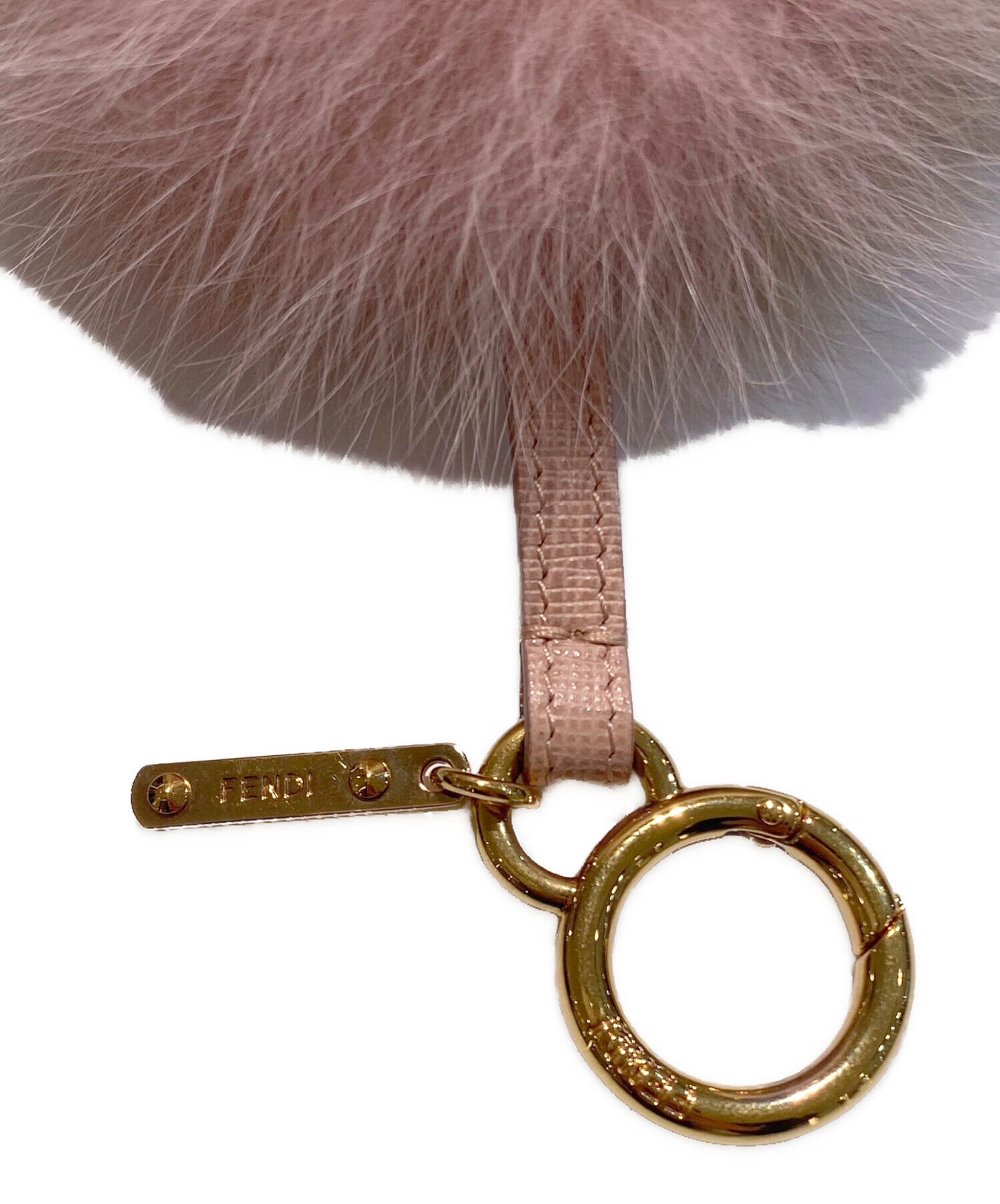 中古・古着通販】FENDI (フェンディ) ポンポンバッグチャーム ベージュ