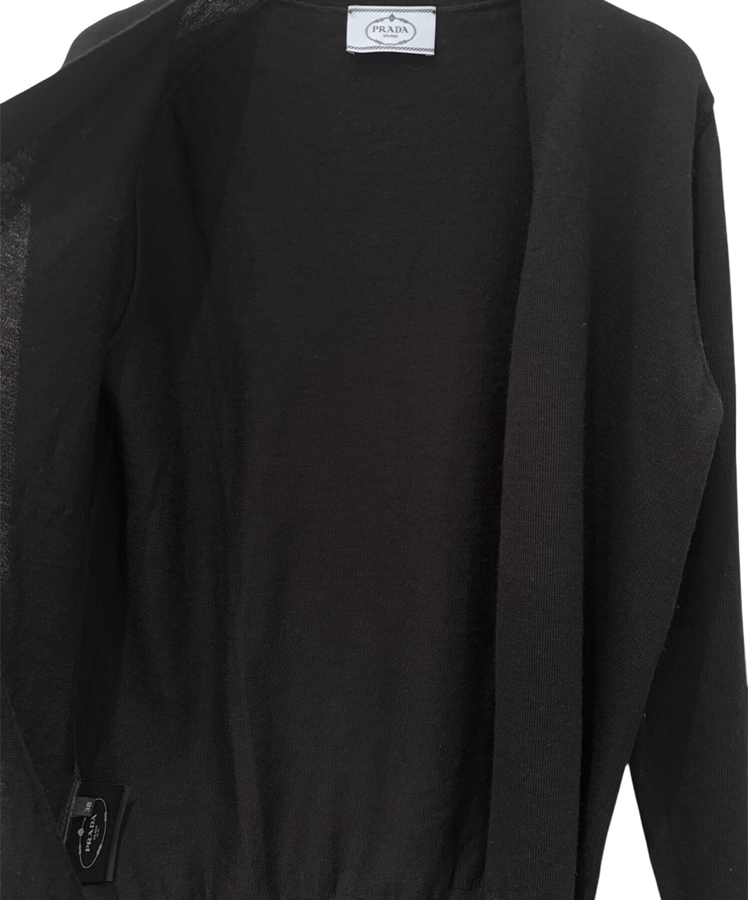中古・古着通販】PRADA (プラダ) ニットカーディガン ブラック サイズ