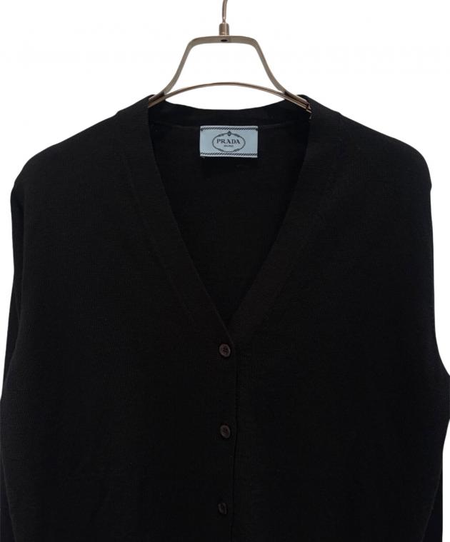 中古・古着通販】PRADA (プラダ) ニットカーディガン ブラック サイズ