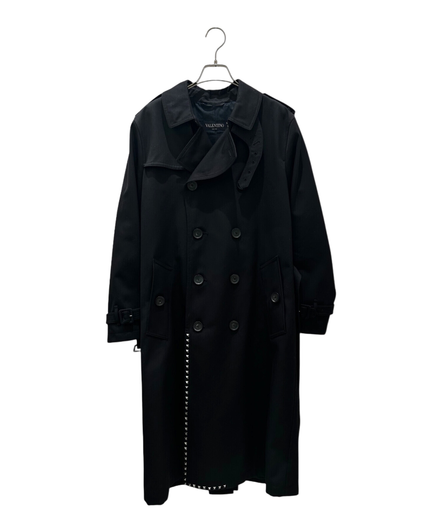 VALENTINO GARAVANIブラック コート 中古・古着通販】VALENTINO (ヴァレンティノ) トレンチコート ブラック