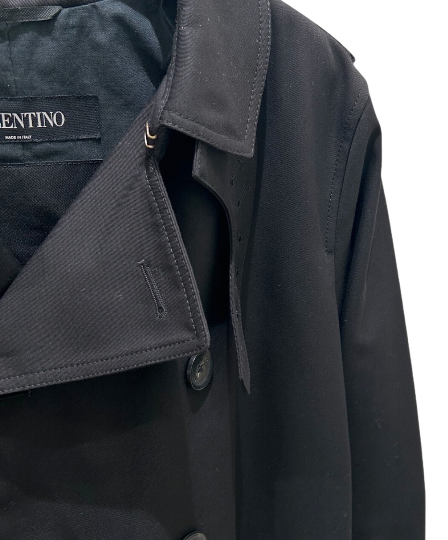 中古・古着通販】VALENTINO (ヴァレンティノ) トレンチコート ブラック