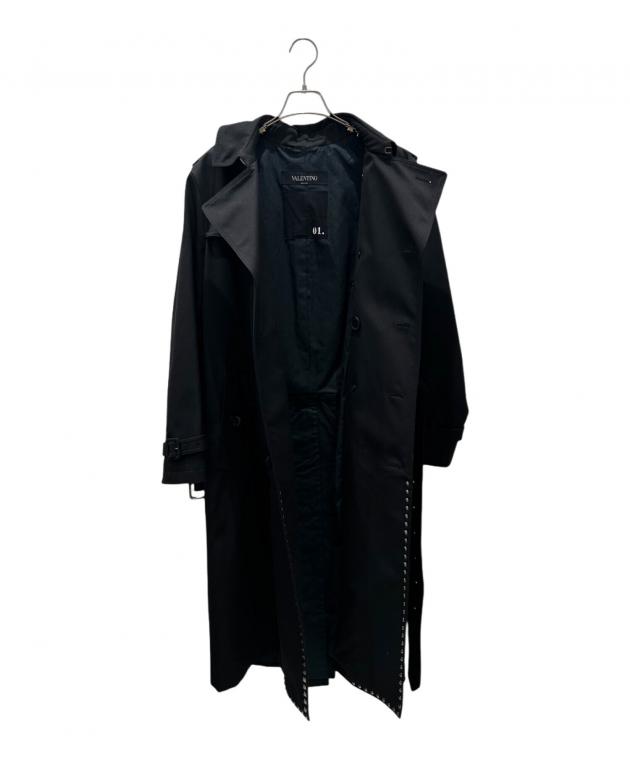 中古・古着通販】VALENTINO (ヴァレンティノ) トレンチコート ブラック