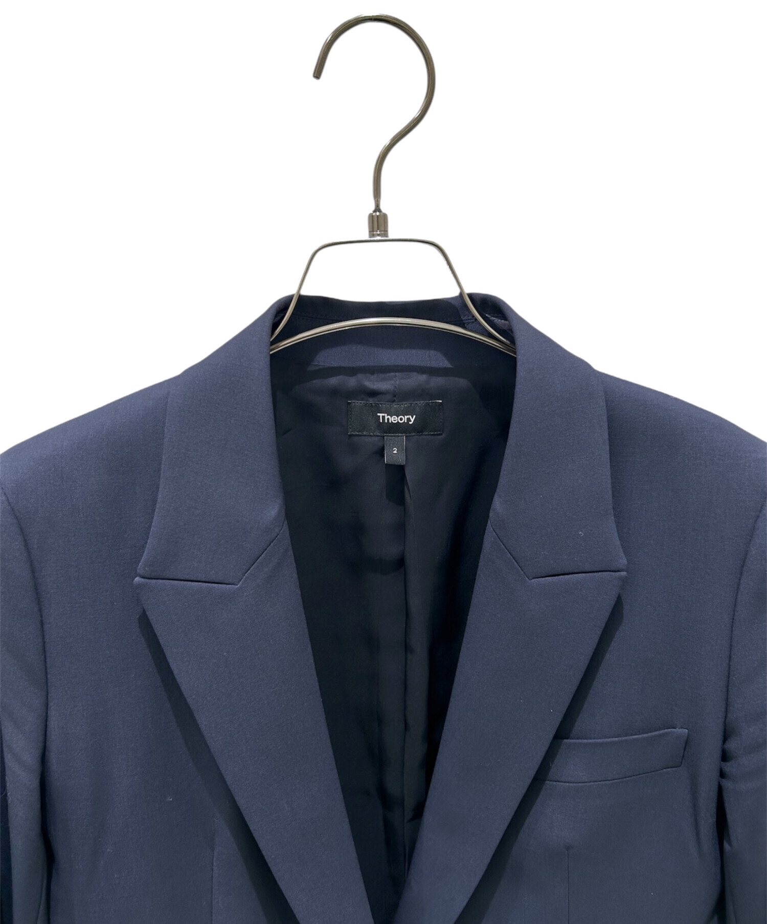 Theory テーラードジャケット TRACEABLE WOOL ネイビー M 中古・古着通販】theory (セオリー) Traceable Wool Etiennette Blazer