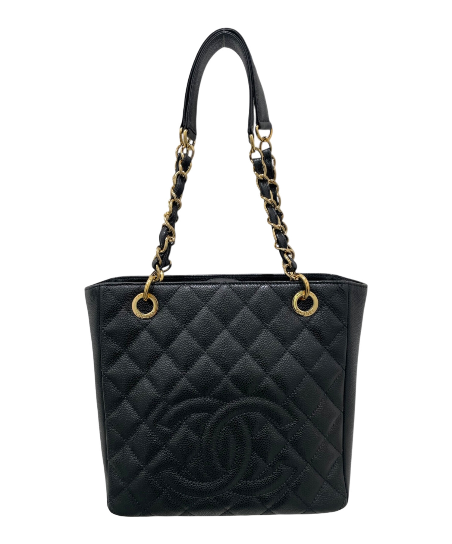 シャネル CHANEL マトラッセ PST トートバッグ バッグ レザー グレインドカーフスキン レディース ブラック系 【中古】 中古・古着通販】CHANEL (シャネル) pstトート ブラック｜ブランド