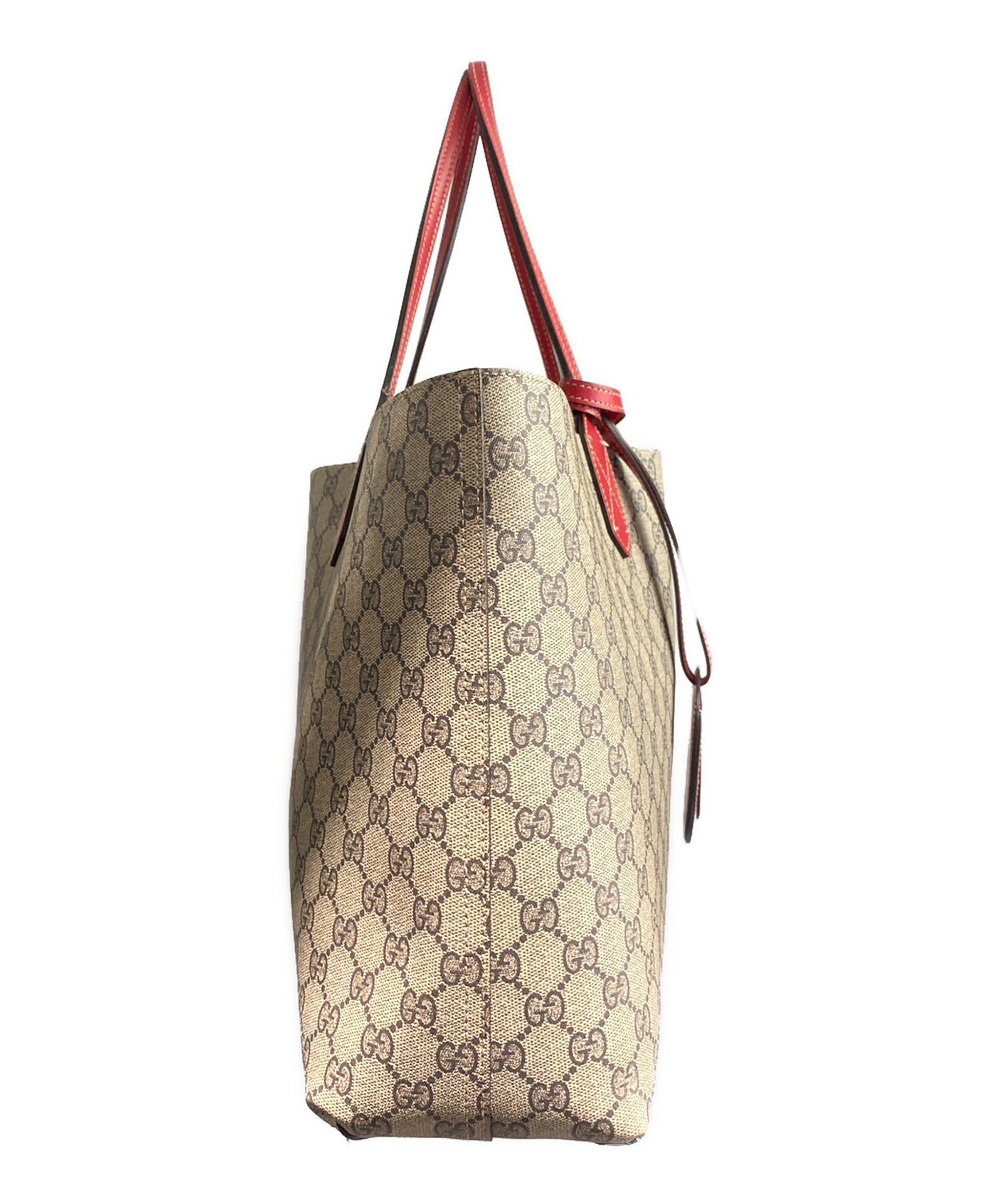 中古・古着通販】GUCCI (グッチ) リバーシブルトートバッグ ブラウン