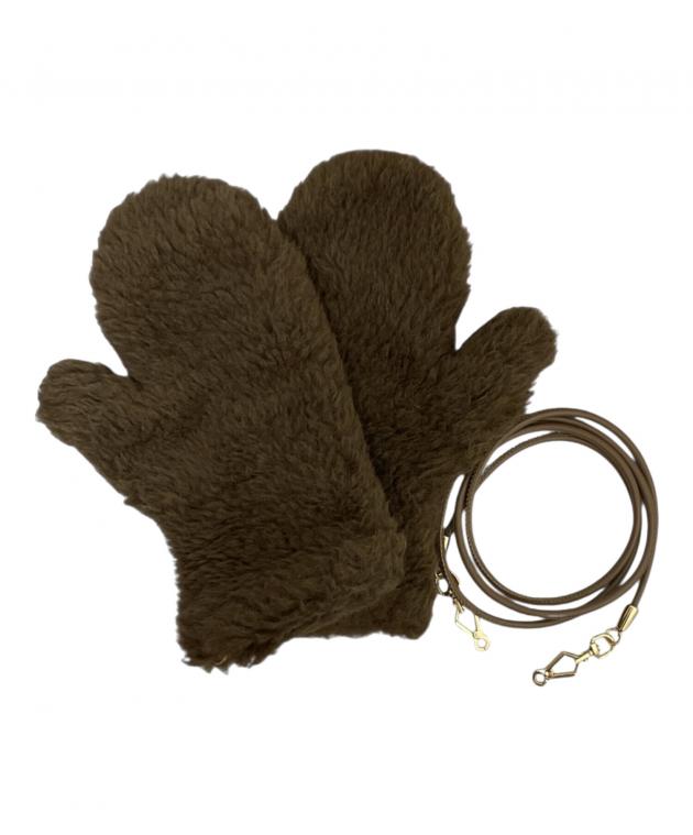 未使用⭐︎MAX MARA テディベア ミトン　S／M 中古・古着通販】MaxMara (マックスマーラ) テディベアミトン ブラウン