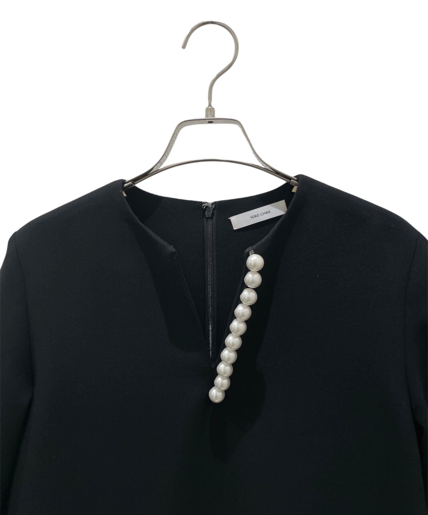 YOKO CHAN スカラップ ウエスト パール ロング ワンピース 40 YOKO CHAN スカラップ ウエスト パール ロング ワンピース 40