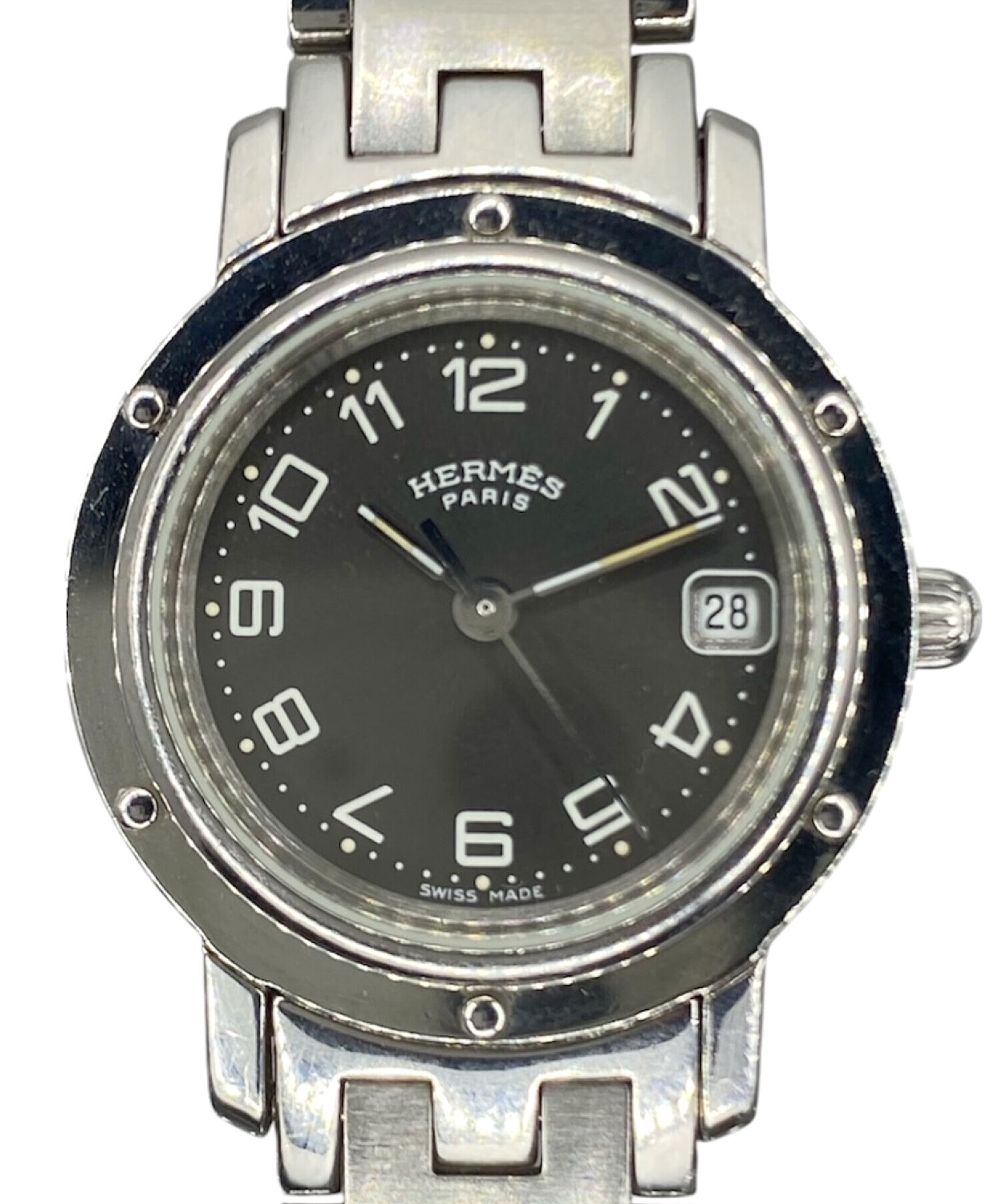 中古・古着通販】HERMES (エルメス) クリッパー ブラック 黒文字