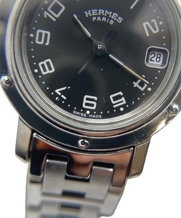 中古・古着通販】HERMES (エルメス) クリッパー ブラック 黒文字盤