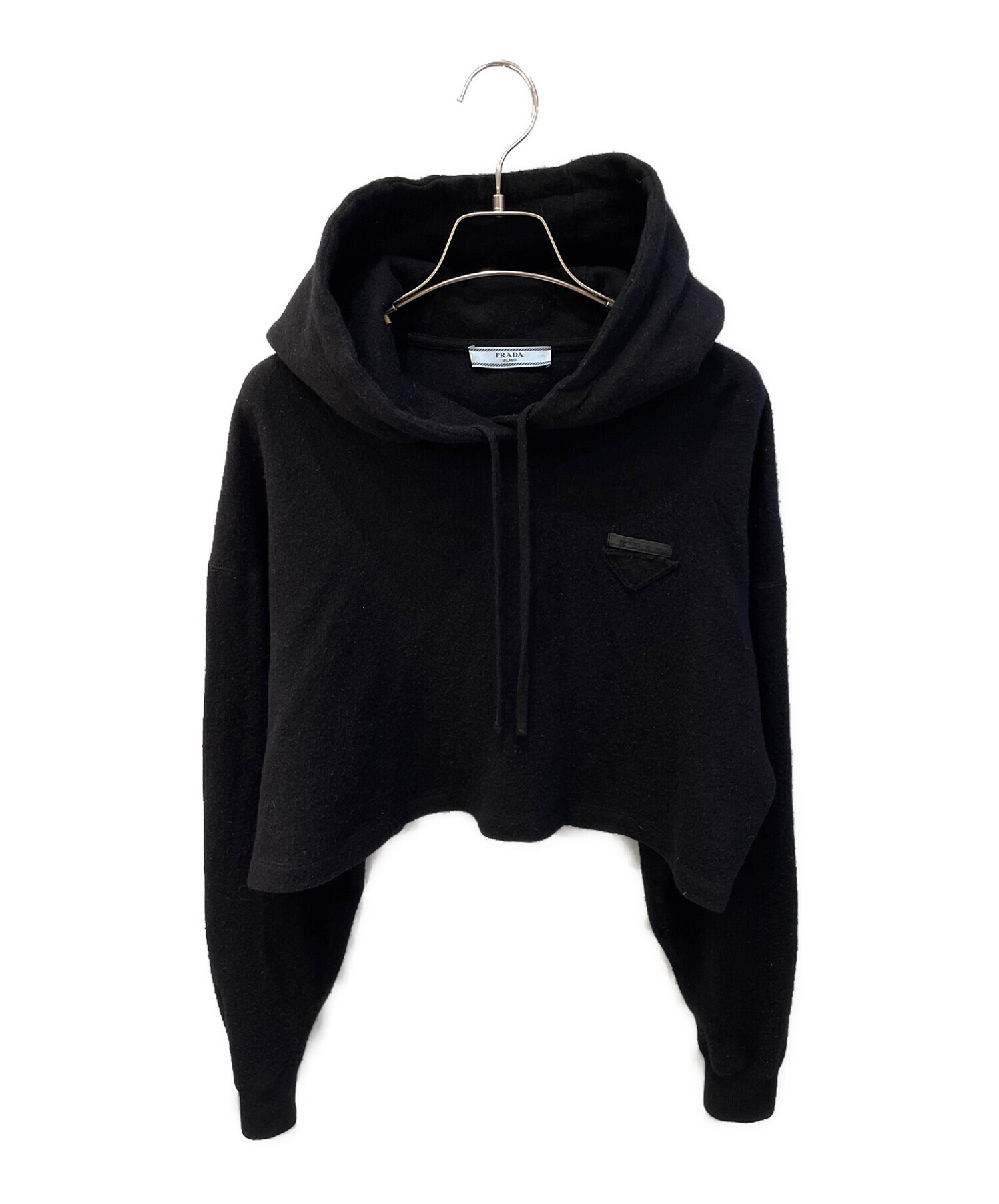 中古・古着通販】PRADA (プラダ) 三角ロゴ カシミヤ混パーカー