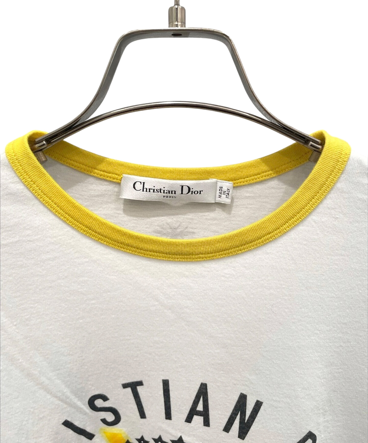 昭和 レトロ Christian Dior クリスチャン・ディオール 黄色 イエロー 山吹色 黄金色 シャツ シワ プリーツ 併売 中古・古着通販】Christian Dior (クリスチャン ディオール) タイガー