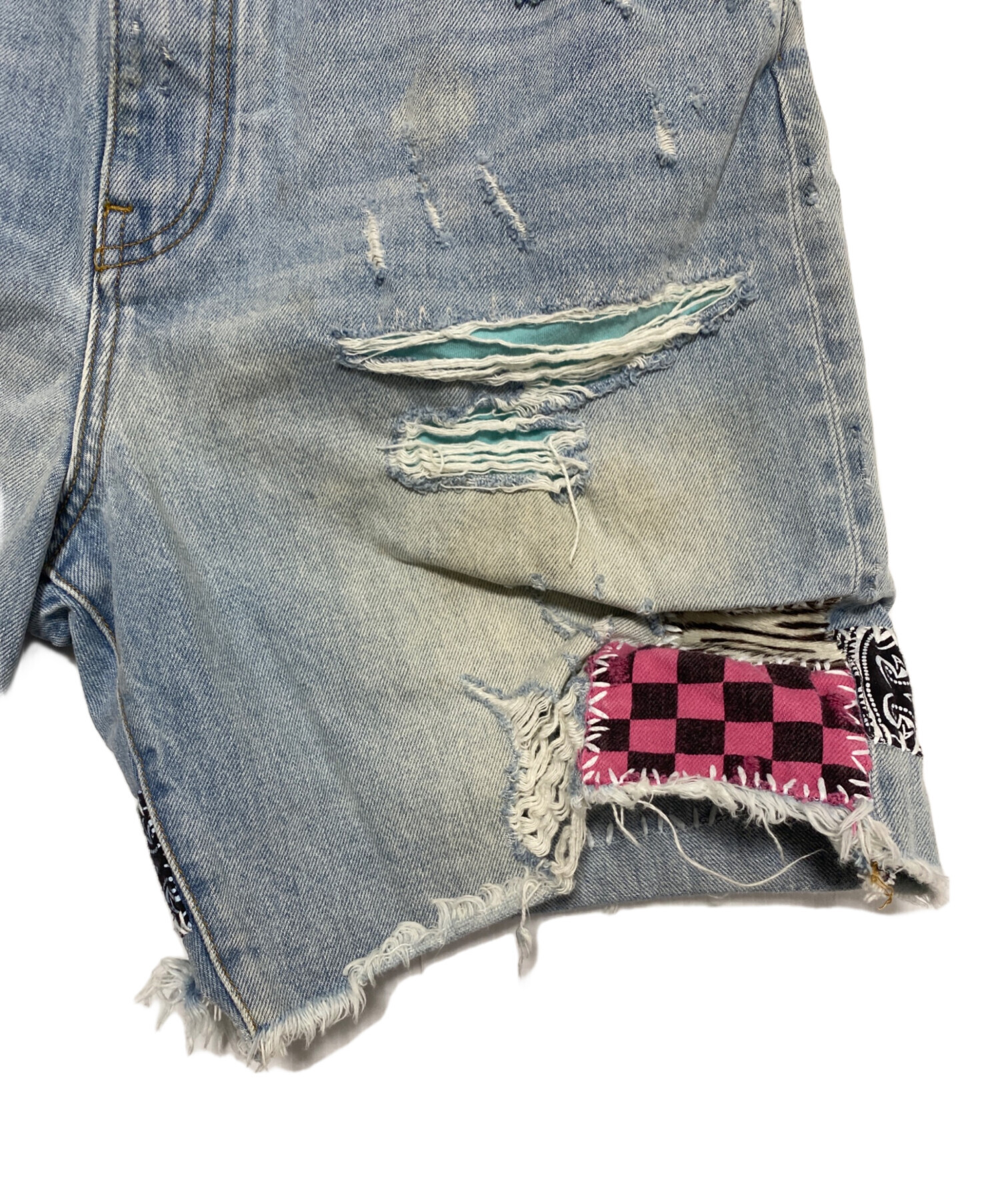 中古・古着通販】AMIRI (アミリ) アートパッチデニムショートパンツ