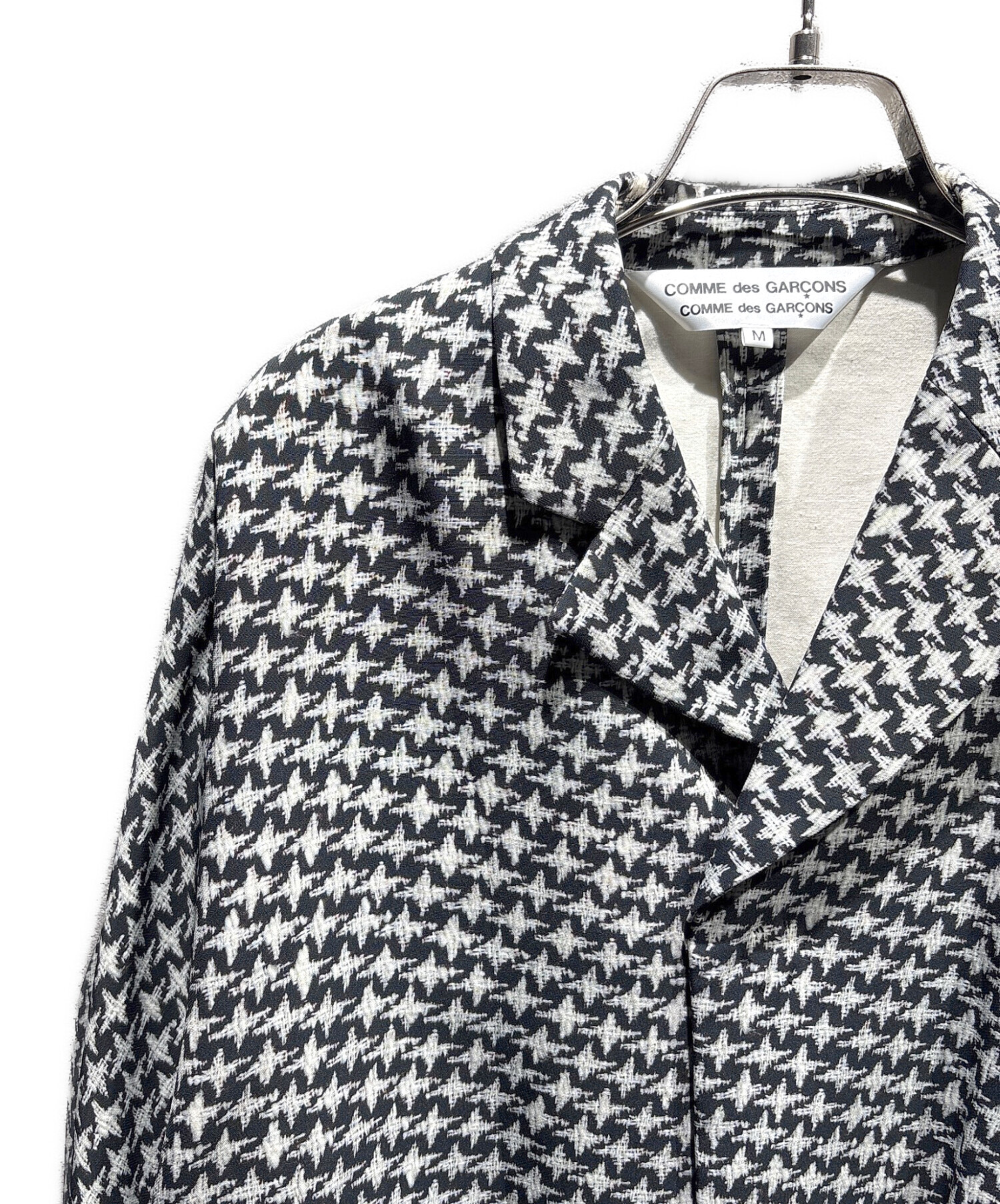 ブラックコムデギャルソン2024SS千鳥柄オーバーサイズジャケット 中古・古着通販】COMME des GARCONS COMME des GARCONS
