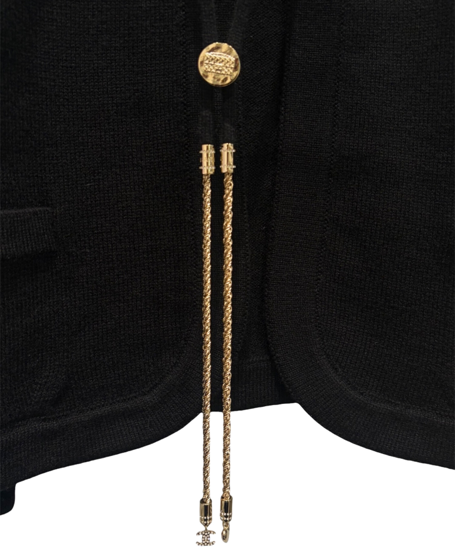 中古・古着通販】CHANEL (シャネル) CCチャームカーディガン ブラック