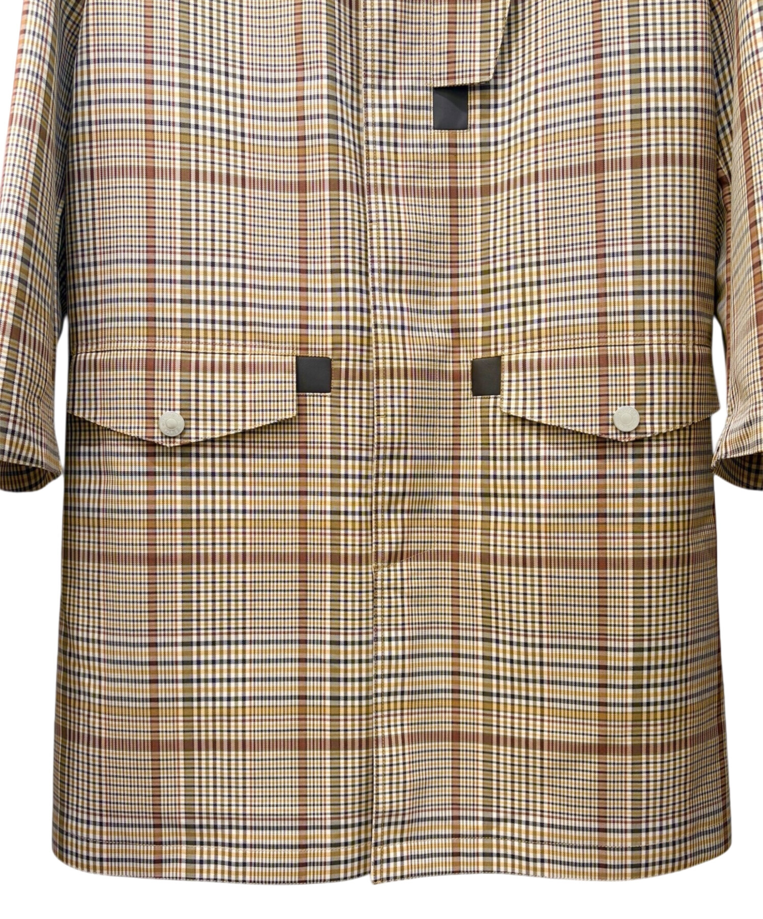 中古・古着通販】HERMES (エルメス) セリエボタンチェックステンカラー