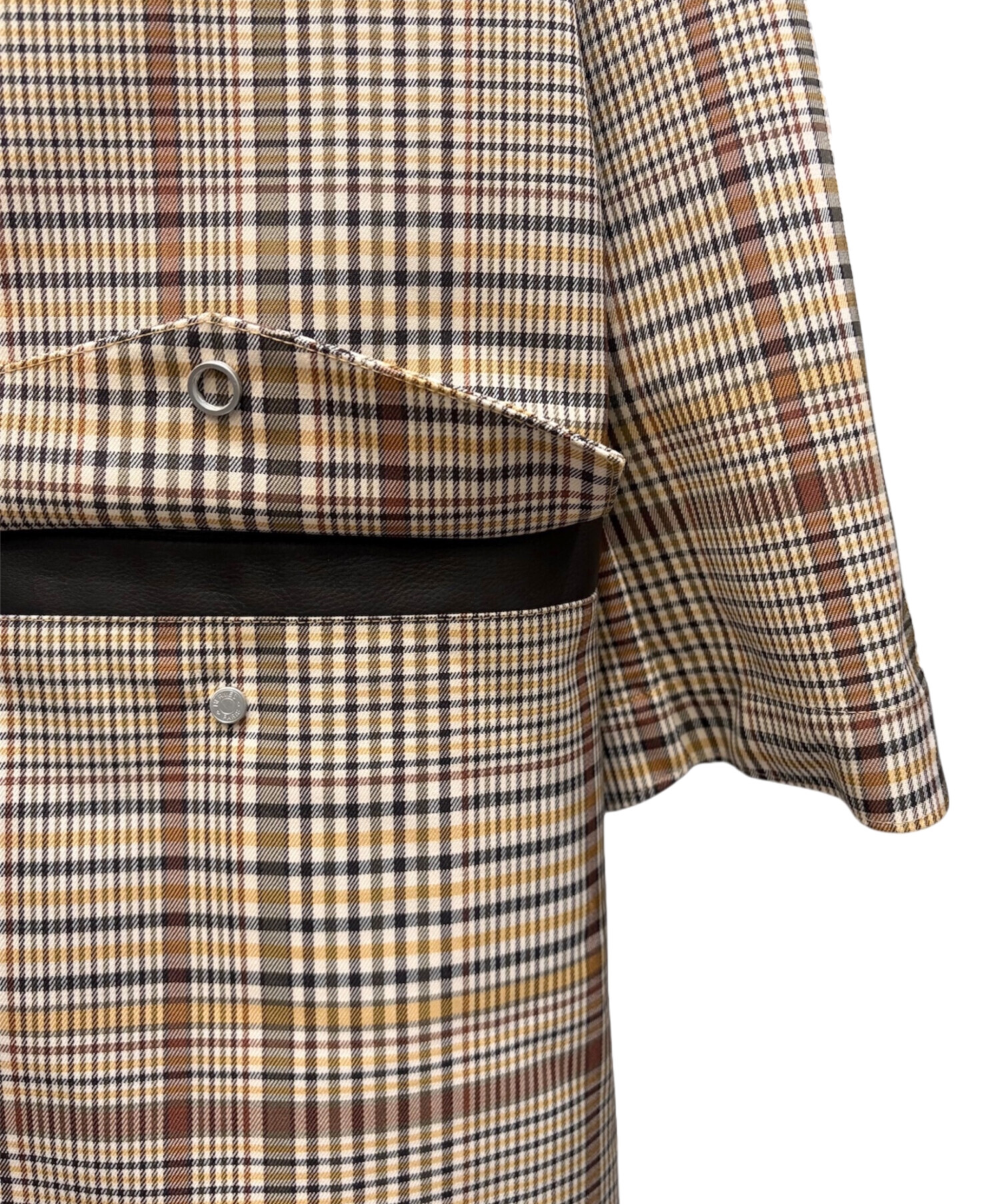中古・古着通販】HERMES (エルメス) セリエボタンチェックステンカラー