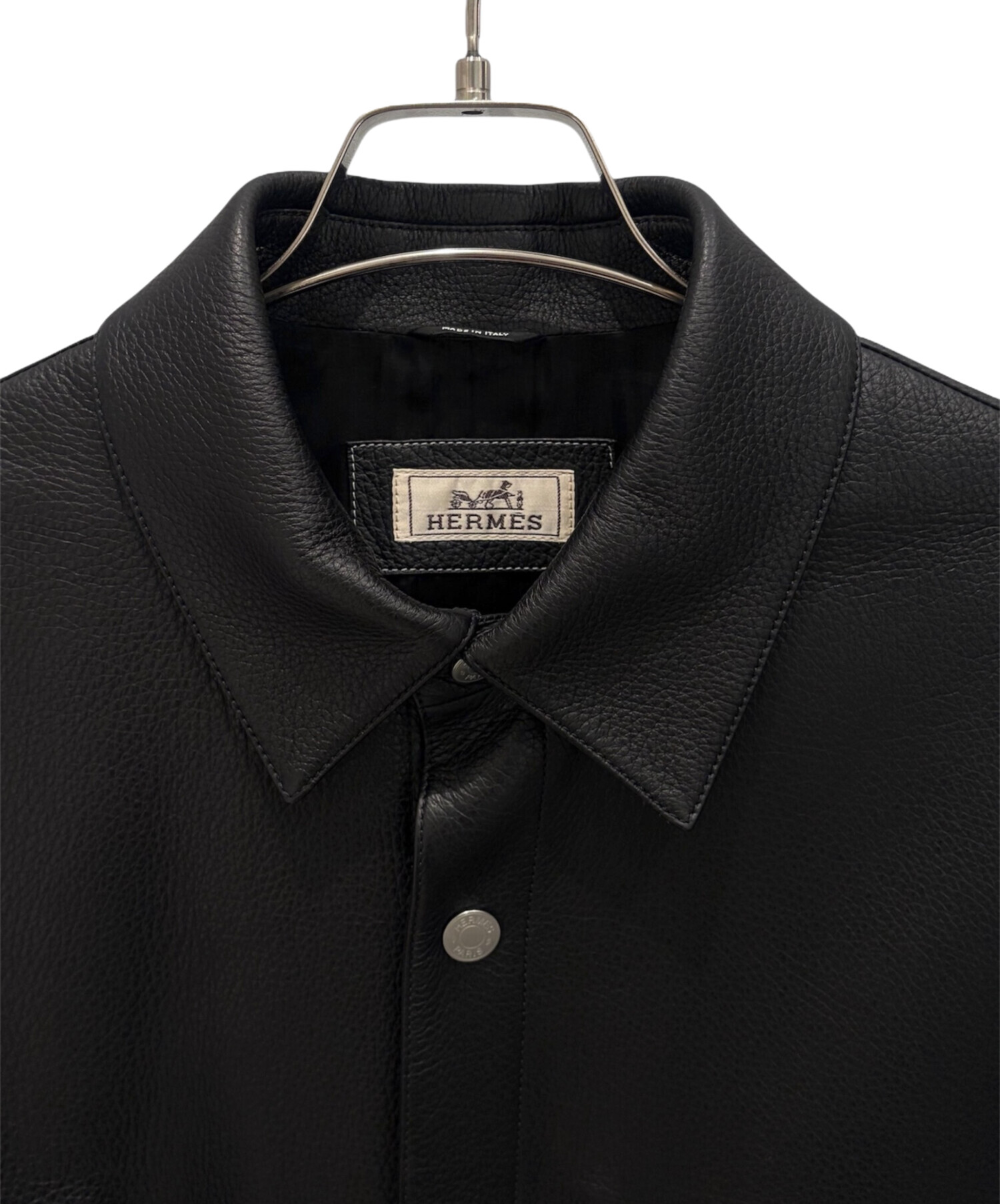 中古・古着通販】HERMES (エルメス) オーバーシャツ ブラック サイズ