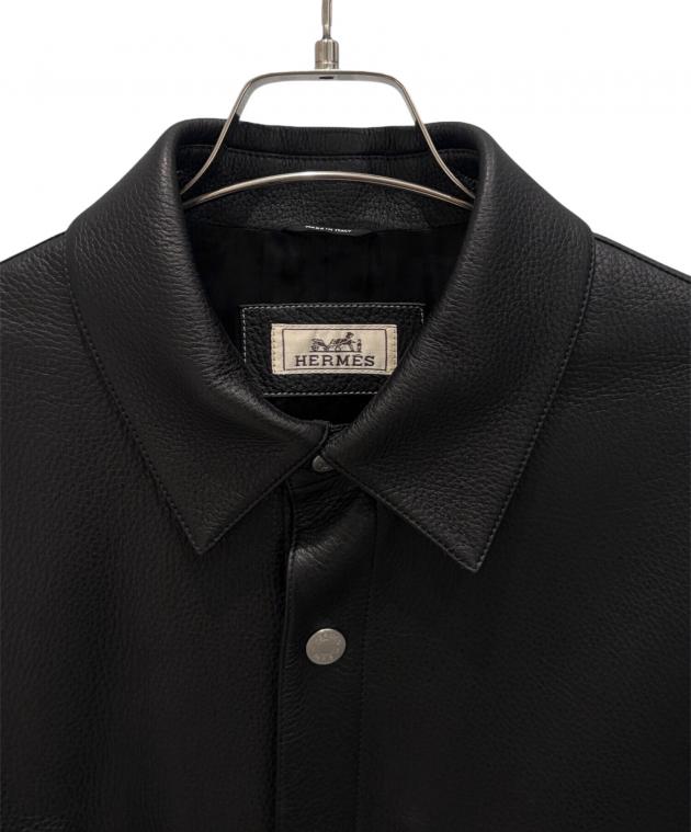 中古・古着通販】HERMES (エルメス) オーバーシャツ ブラック サイズ