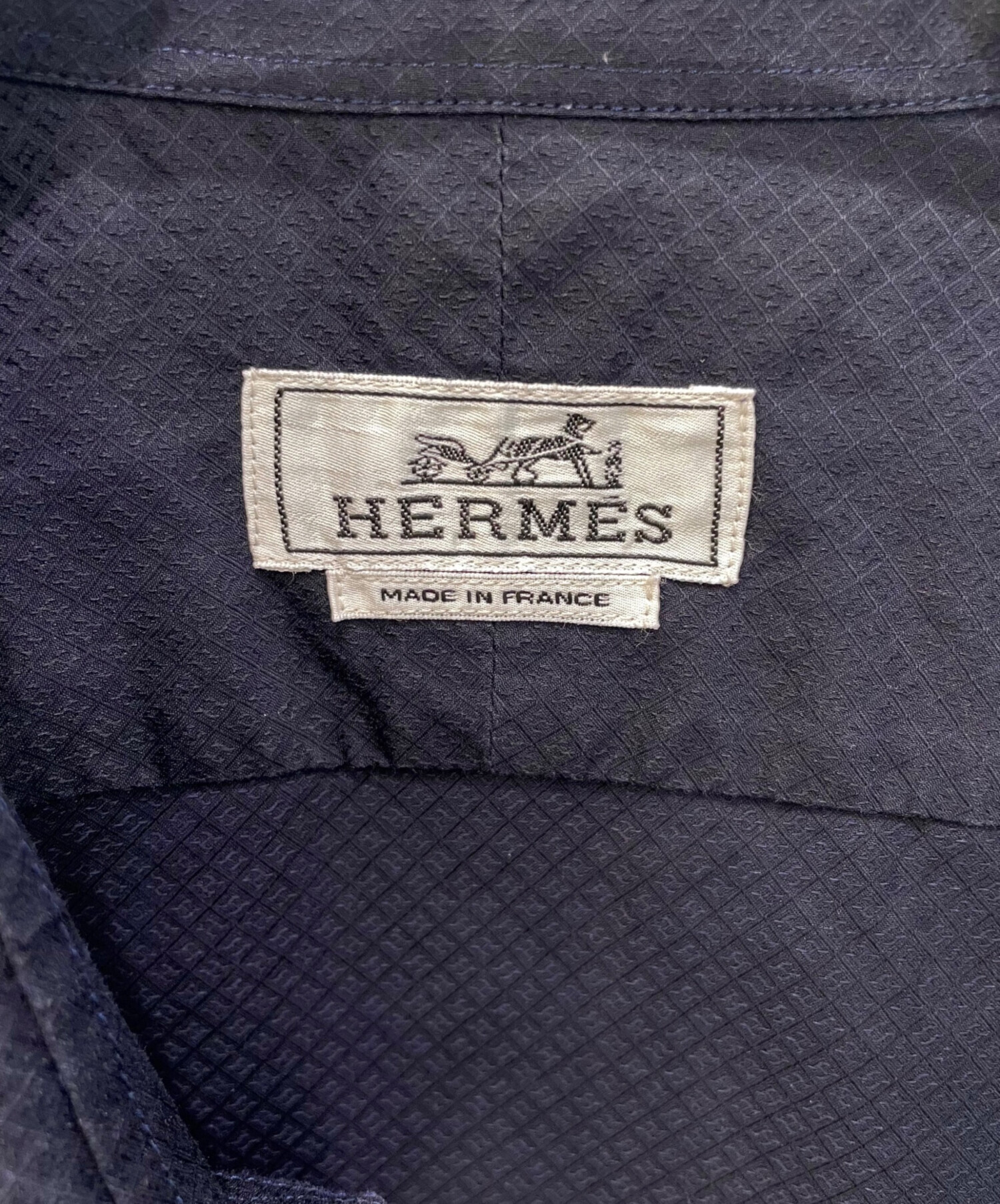 中古・古着通販】HERMES (エルメス) ジャカード織り長袖シャツ